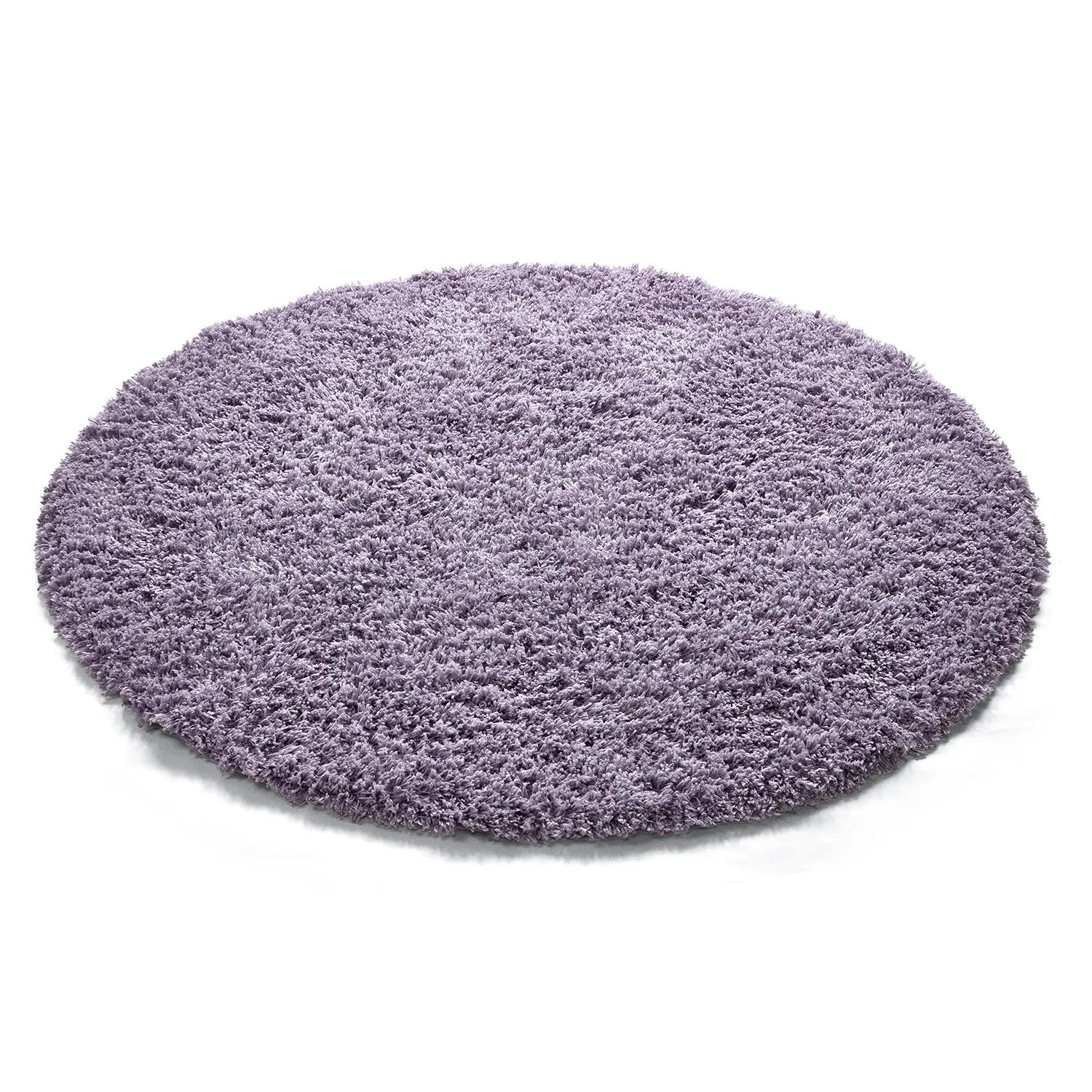 Rund Teppich - Combarro Solid Cotton Shaggy (hellviolett)