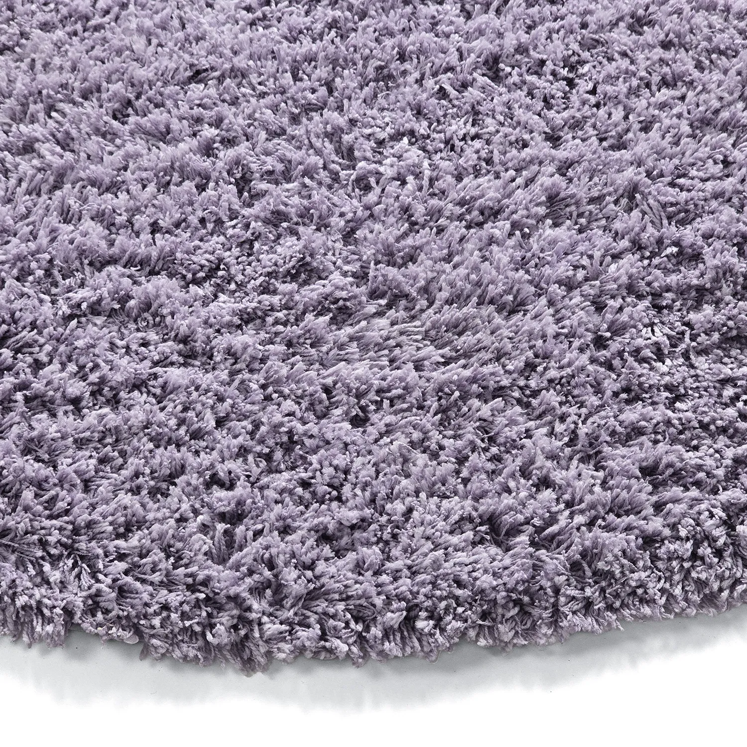 Rund Teppich - Combarro Solid Cotton Shaggy (hellviolett)
