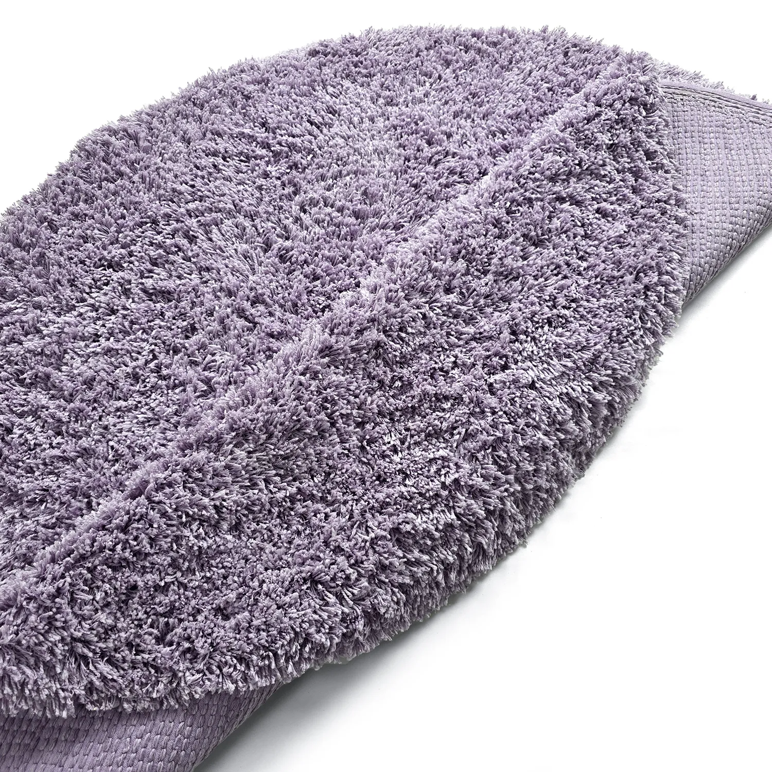 Rund Teppich - Combarro Solid Cotton Shaggy (hellviolett)