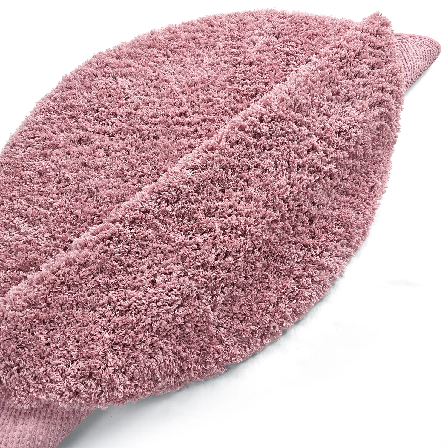 Rund Teppich - Combarro Solid Cotton Shaggy (hellrosa)