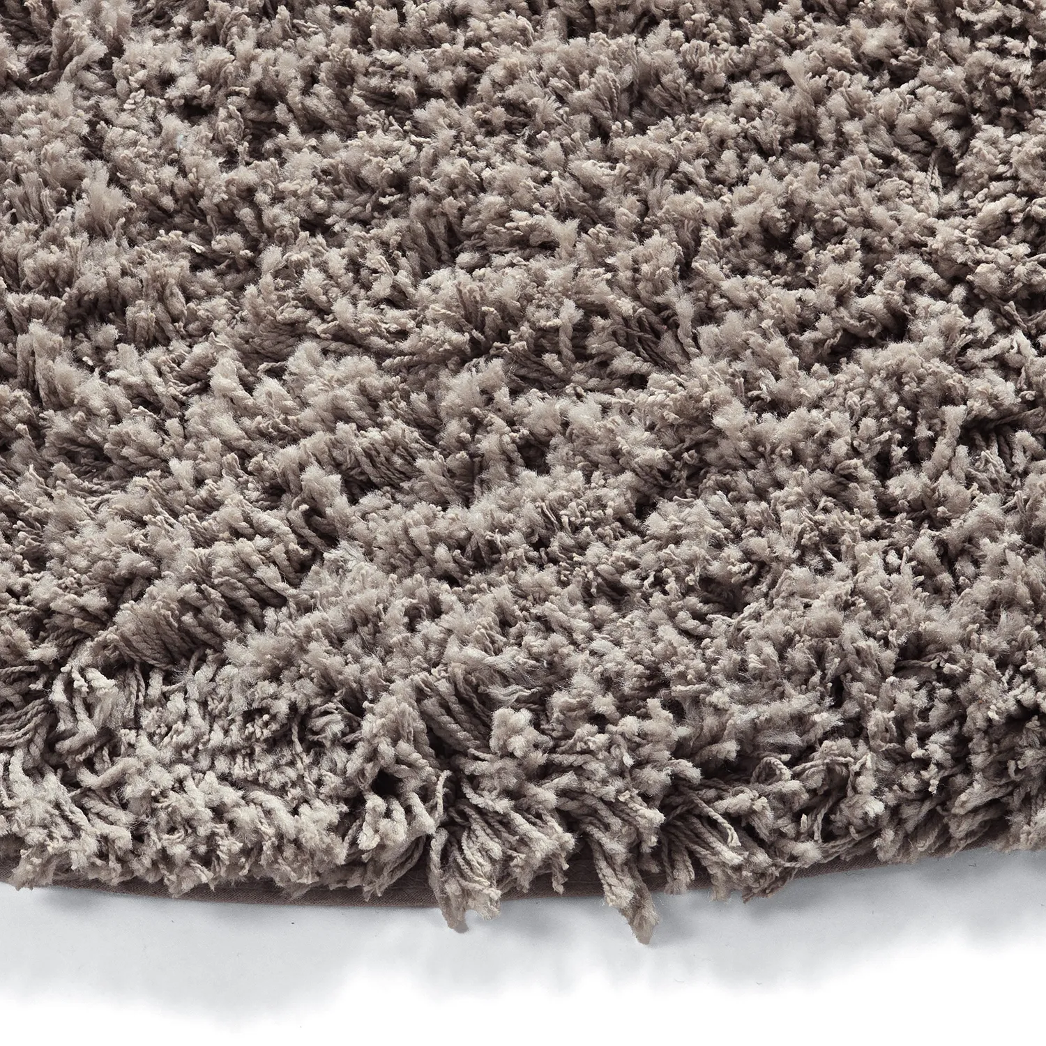 Rund Teppich - Combarro Solid Cotton Shaggy (taupe)