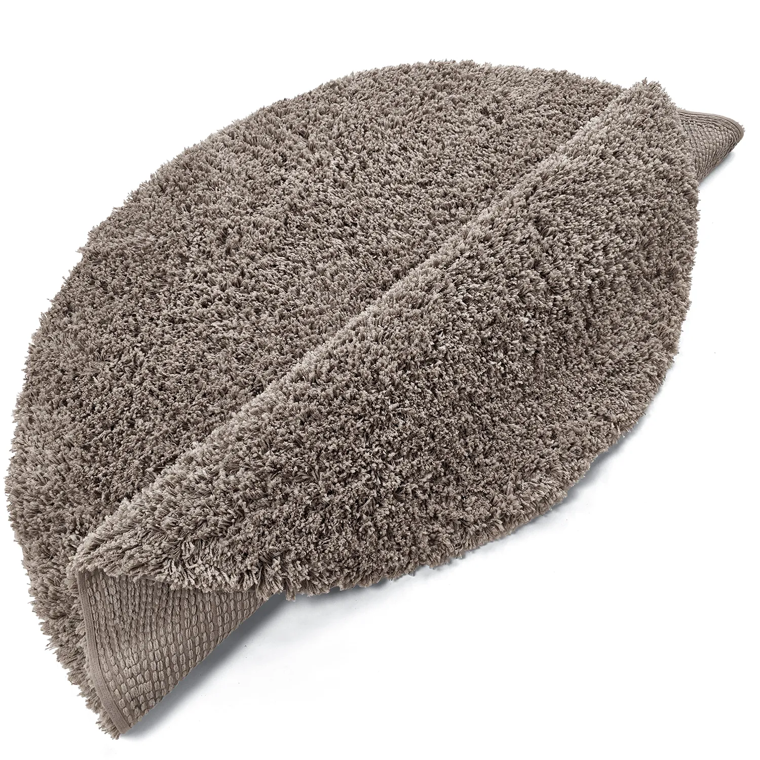 Rund Teppich - Combarro Solid Cotton Shaggy (taupe)