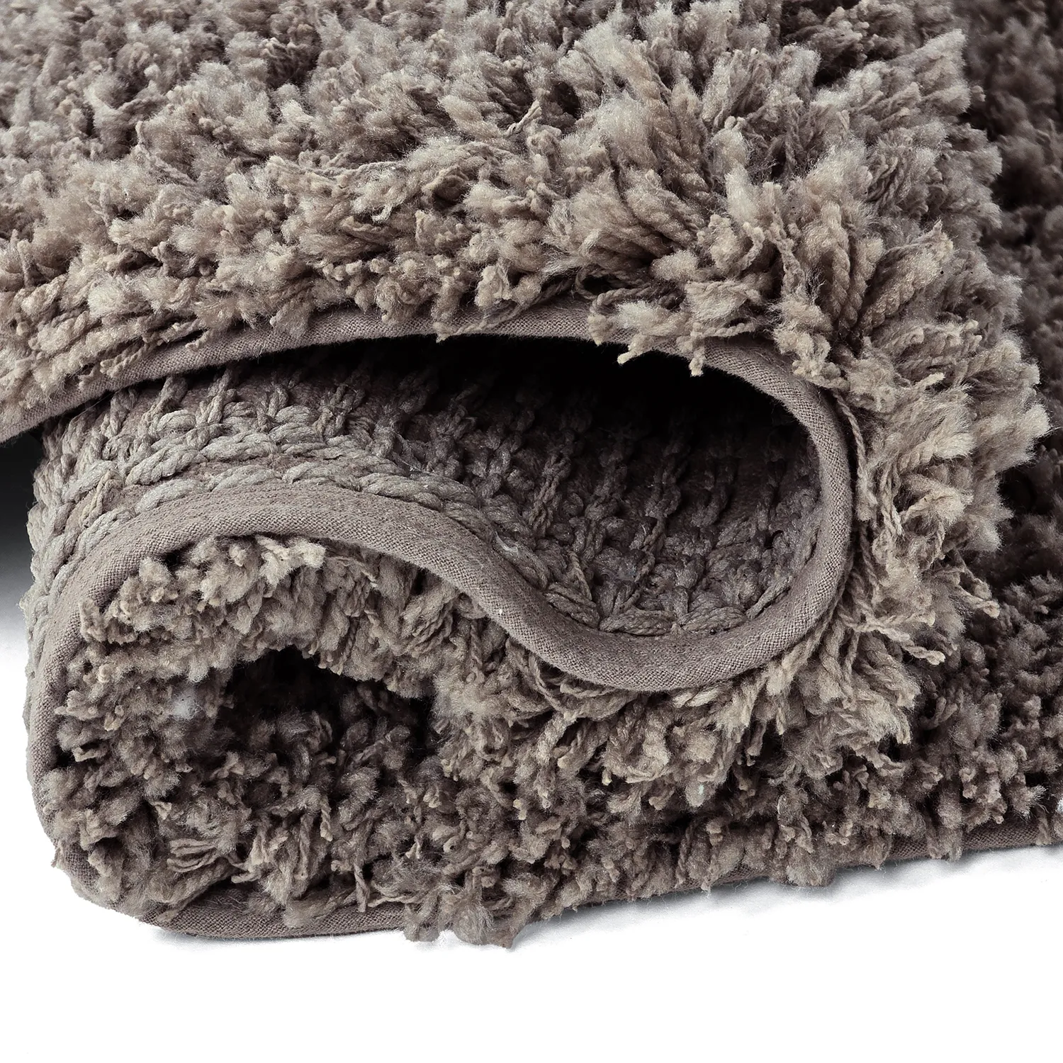 Rund Teppich - Combarro Solid Cotton Shaggy (taupe)
