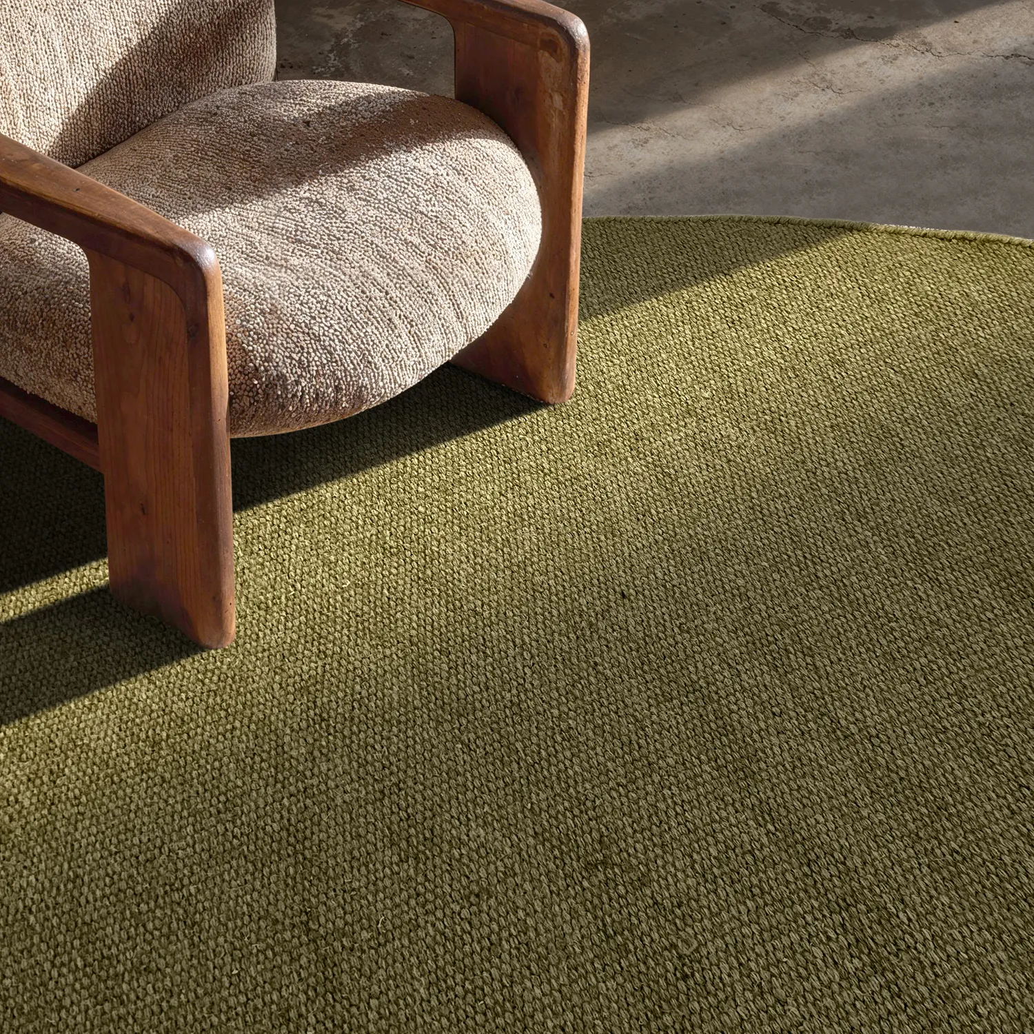 Rund Teppich - Hamilton (moosgrün)