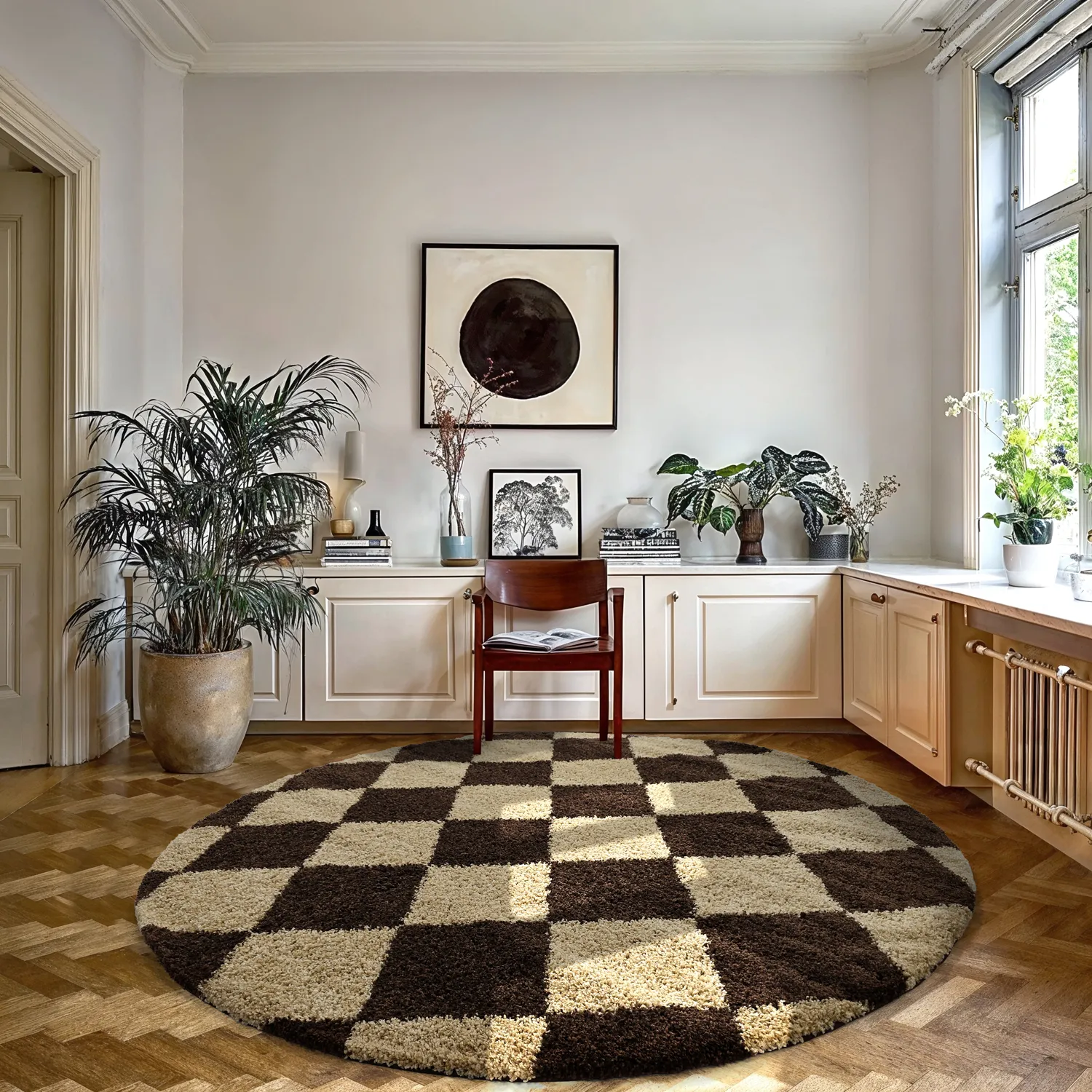 Tapis ronds - Albi (marron/beige)