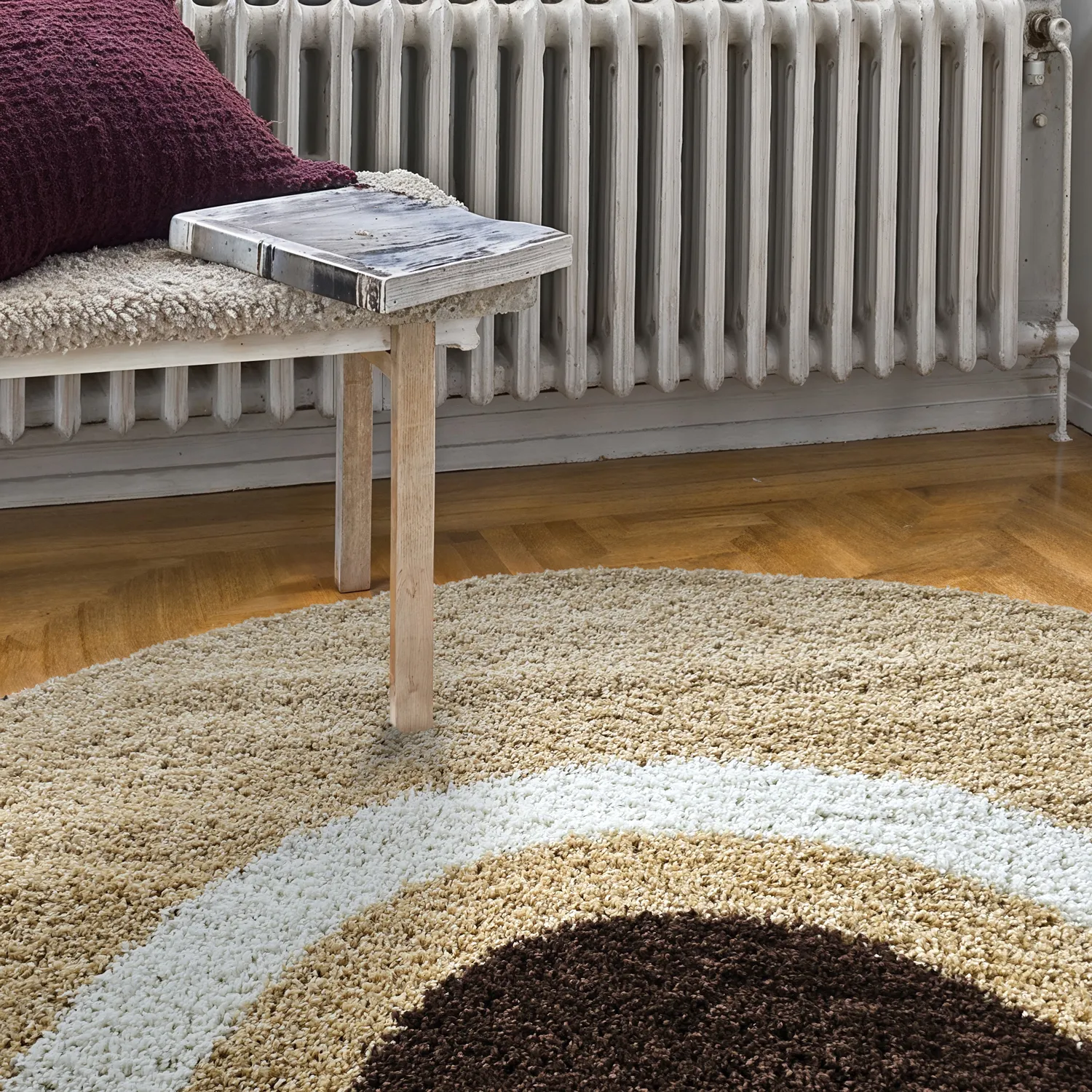 Runde Teppiche - Alsace (beige/weiß/braun)