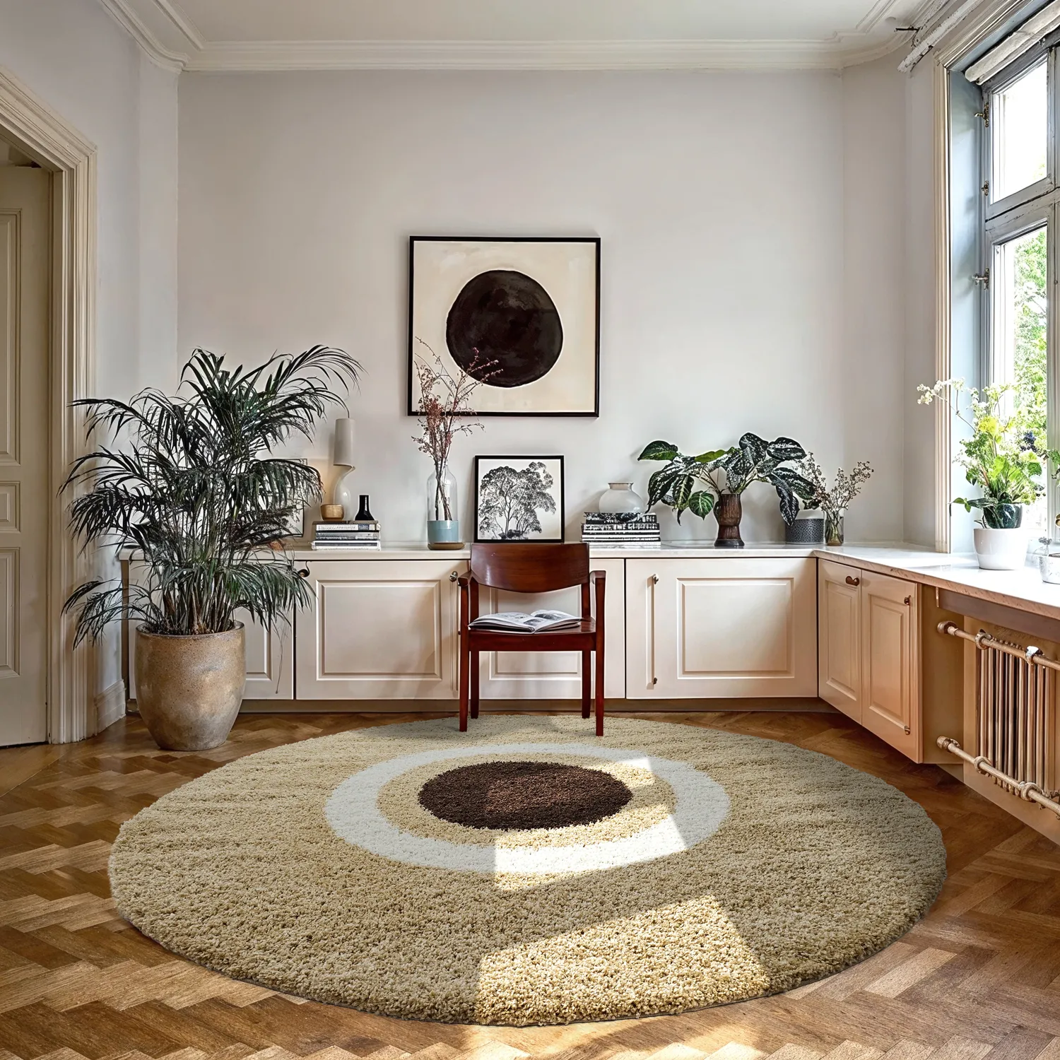 Runde Teppiche - Alsace (beige/weiß/braun)