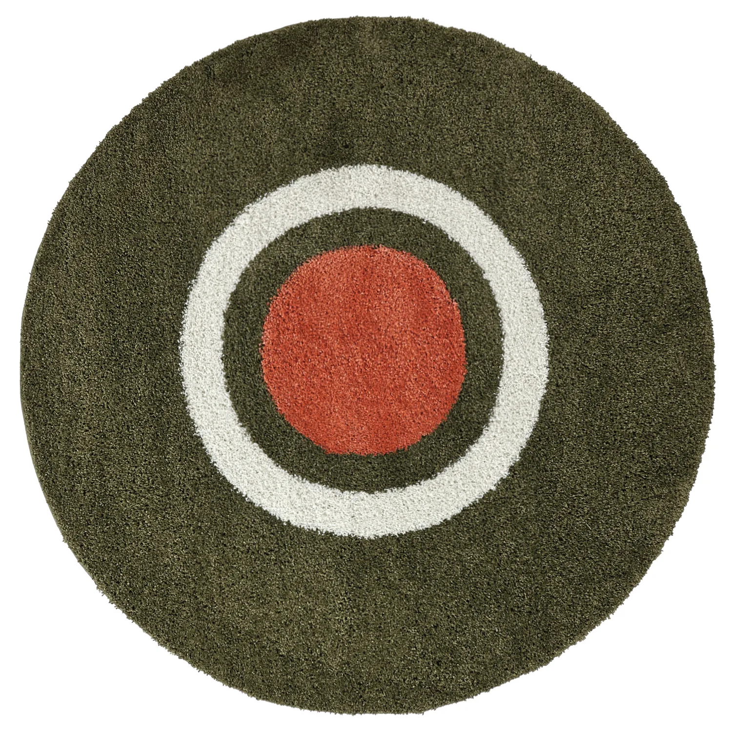 Tapis ronds - Alsace (vert/blanc/orange)