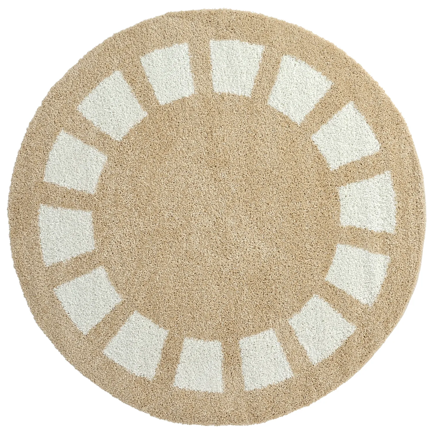 Runde Teppiche - Asilah (beige/weiß)