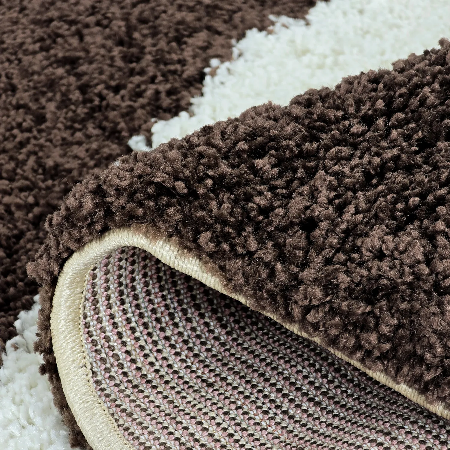 Tapis ronds - Chiniot (marron/beige/blanc)