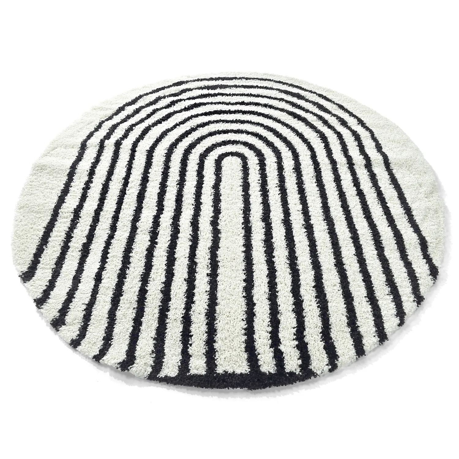 Runde Teppiche - Cluny (weiß/schwarz)