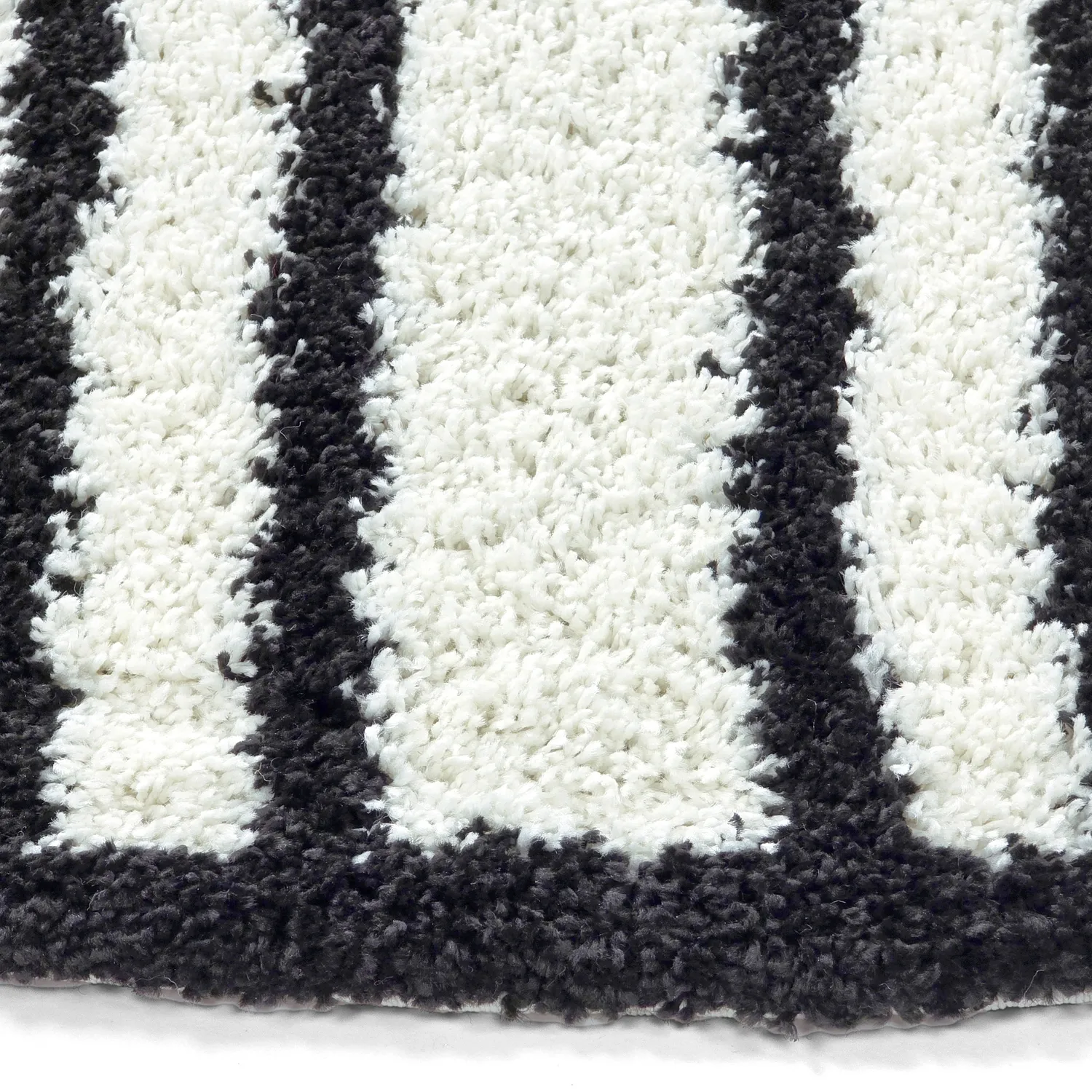 Runde Teppiche - Cluny (weiß/schwarz)