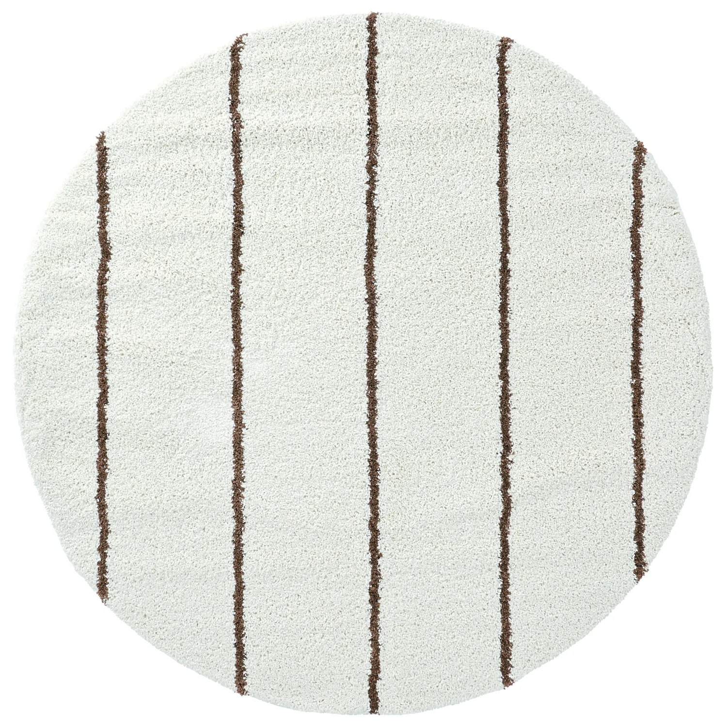 Tapis ronds - Eze (blanc/marron)