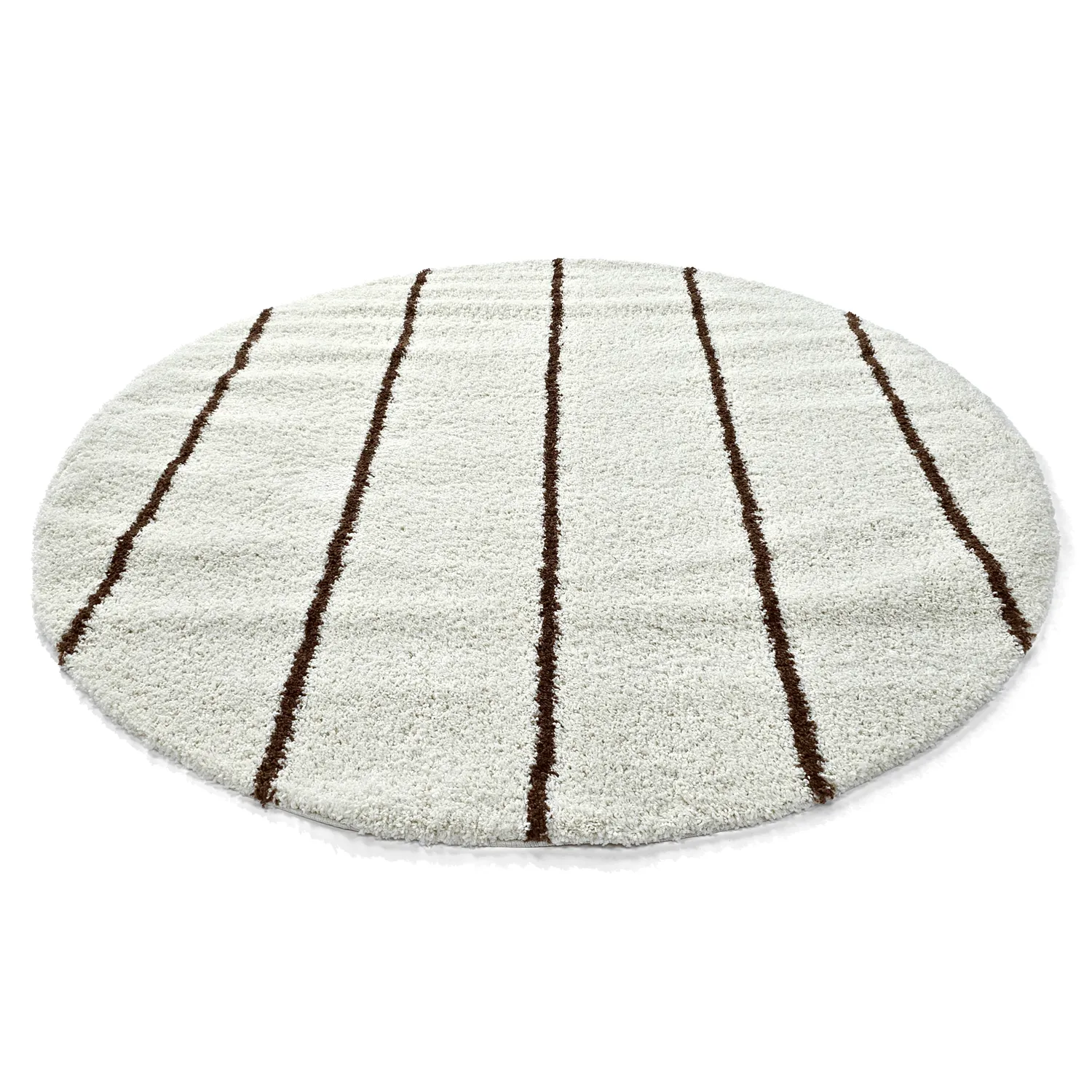 Tapis ronds - Eze (blanc/marron)