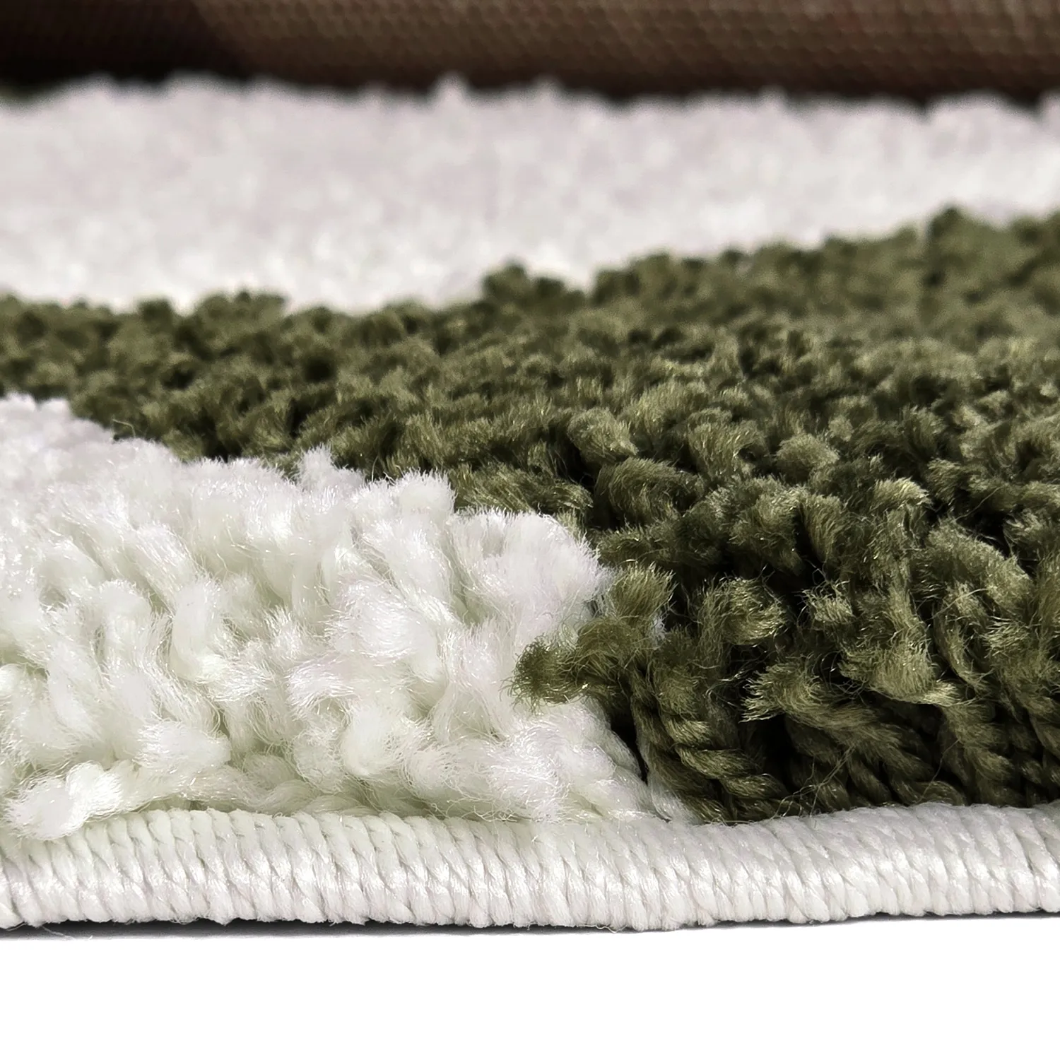 Runde Teppiche - Gordes (grün/weiß)