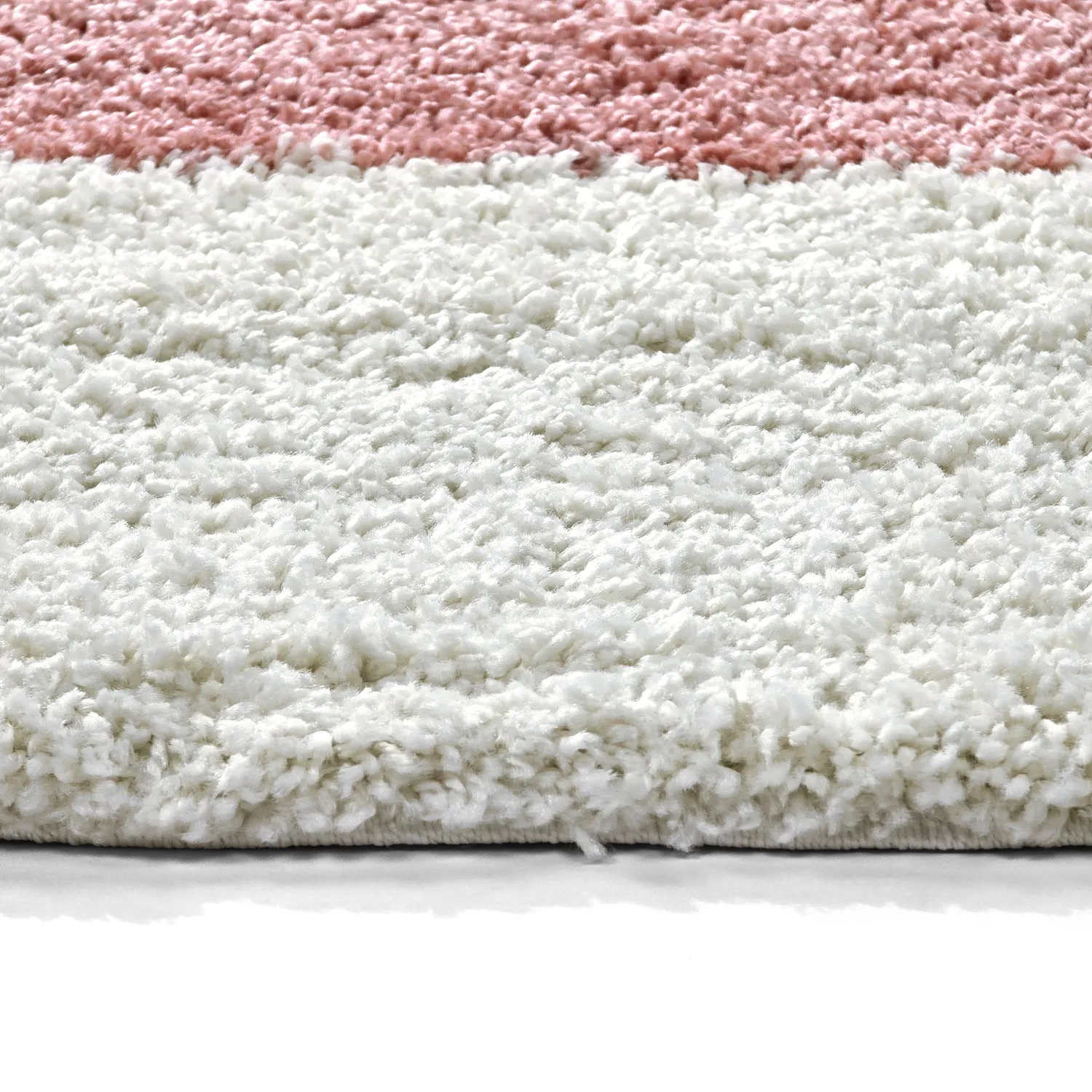 Runde Teppiche - Gordes (rosa/weiß)