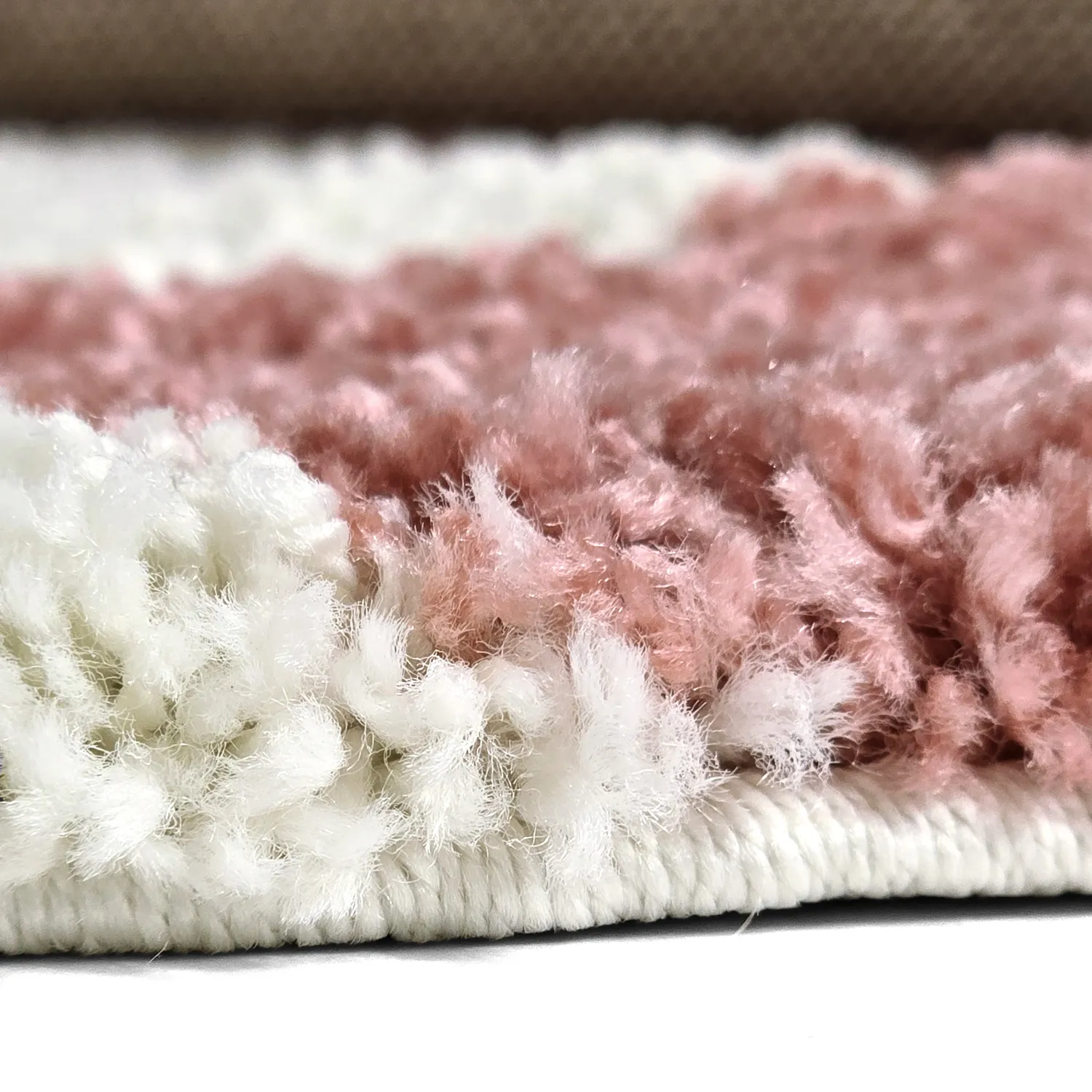 Runde Teppiche - Gordes (rosa/weiß)