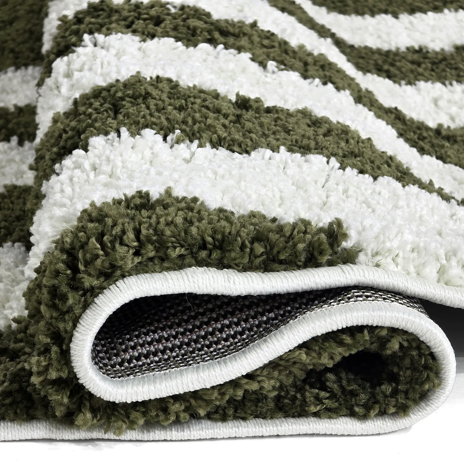 Runde Teppiche - Imilchil (weiß/grün)