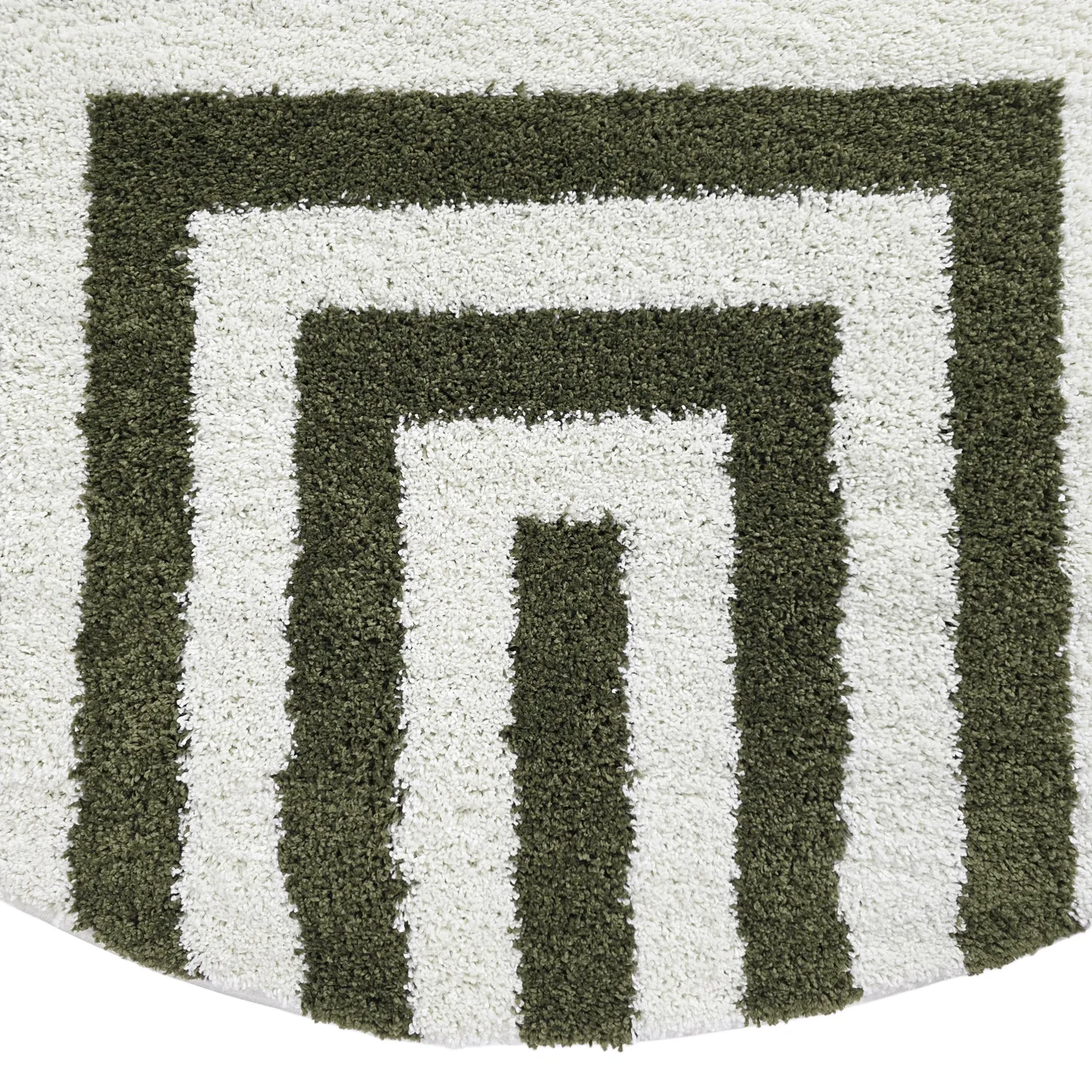 Runde Teppiche - Imilchil (weiß/grün)