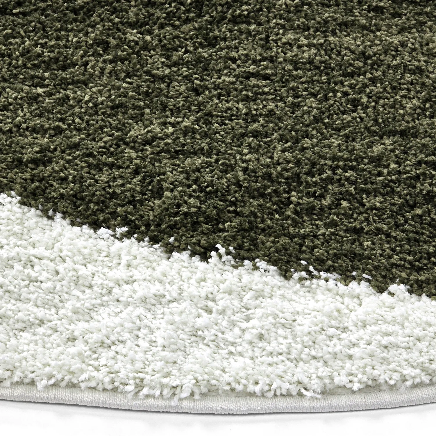 Runde Teppiche - Sanghar (weiß/orange/grün)