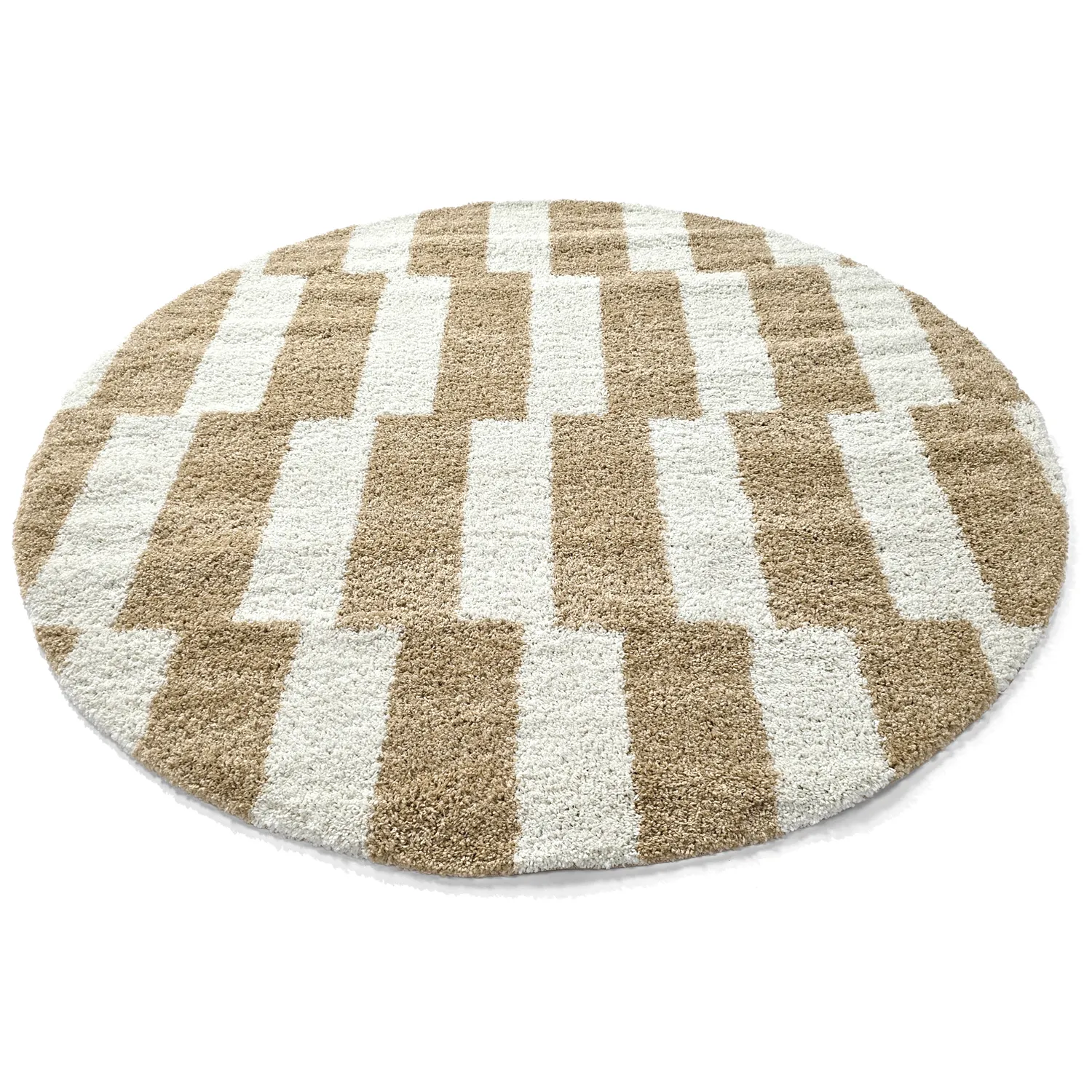 Runde Teppiche - Tamri (beige/weiß)