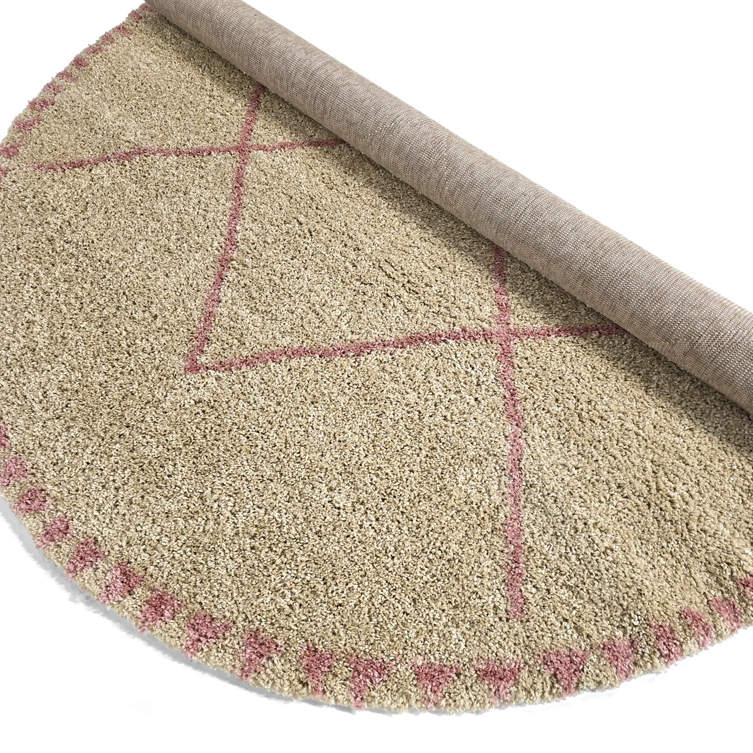 Runde Teppiche - Tiznit (beige/rosa)