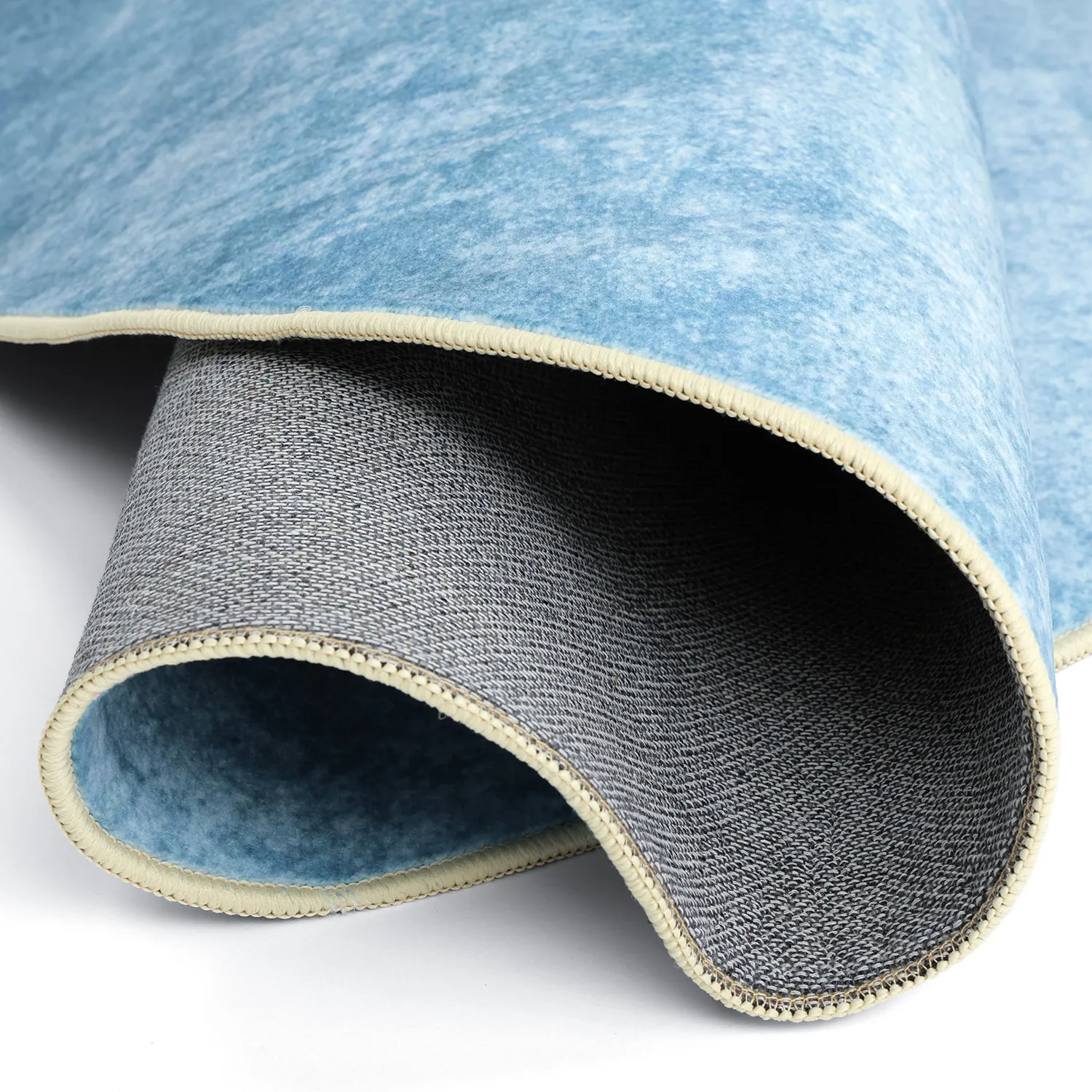 Tapis rond - Lynton (bleu)