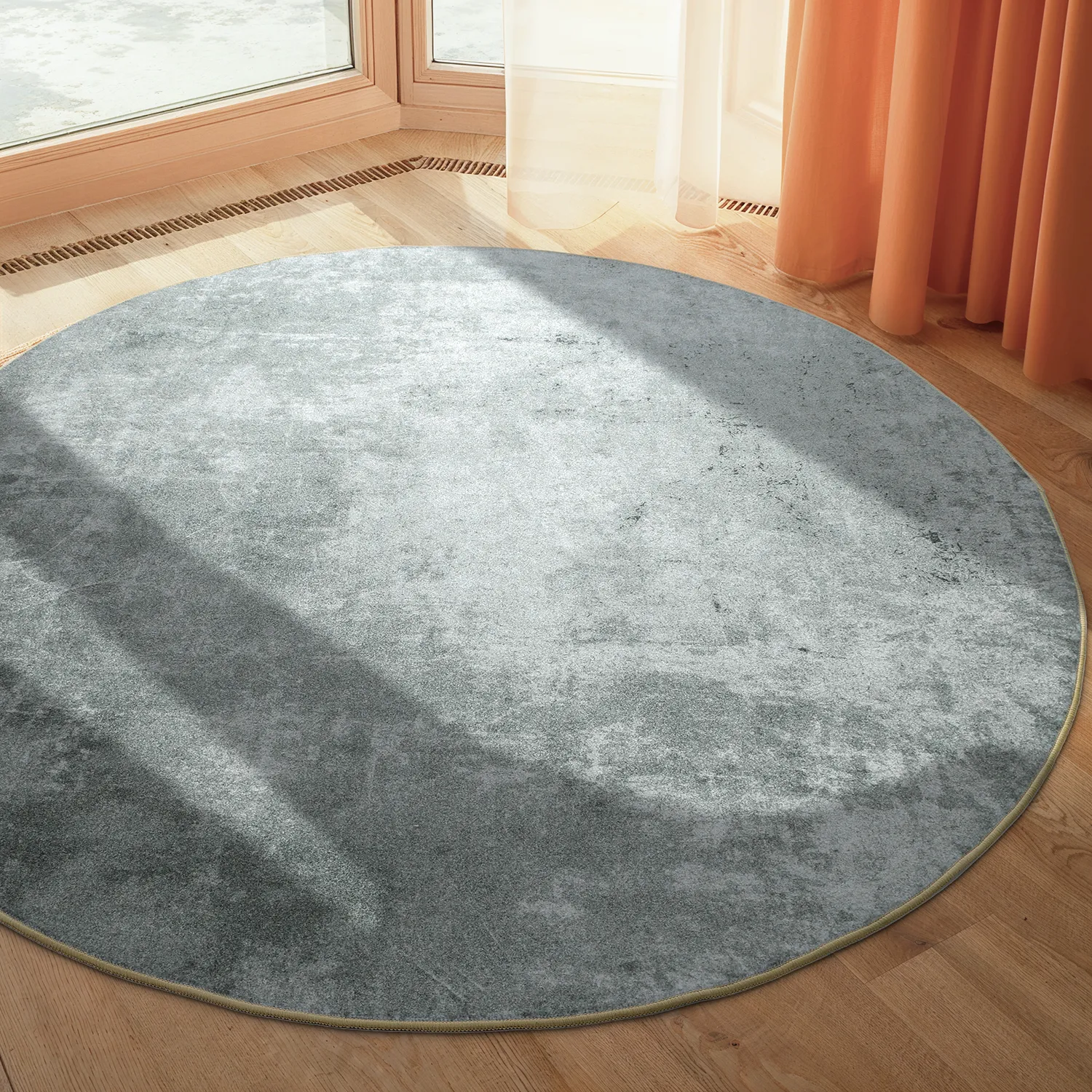Tapis rond - Lynton (gris)