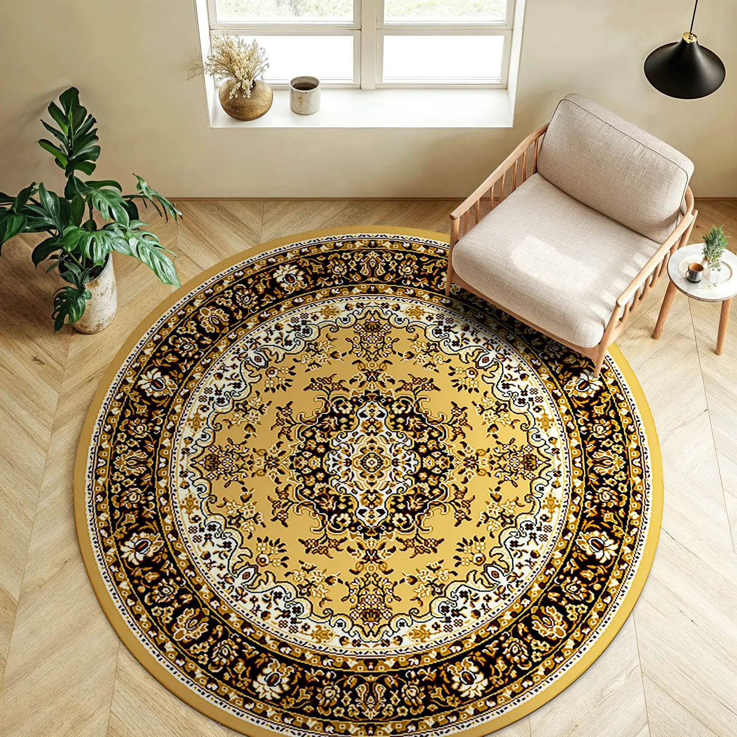 Rund Teppich - Peking (gold)