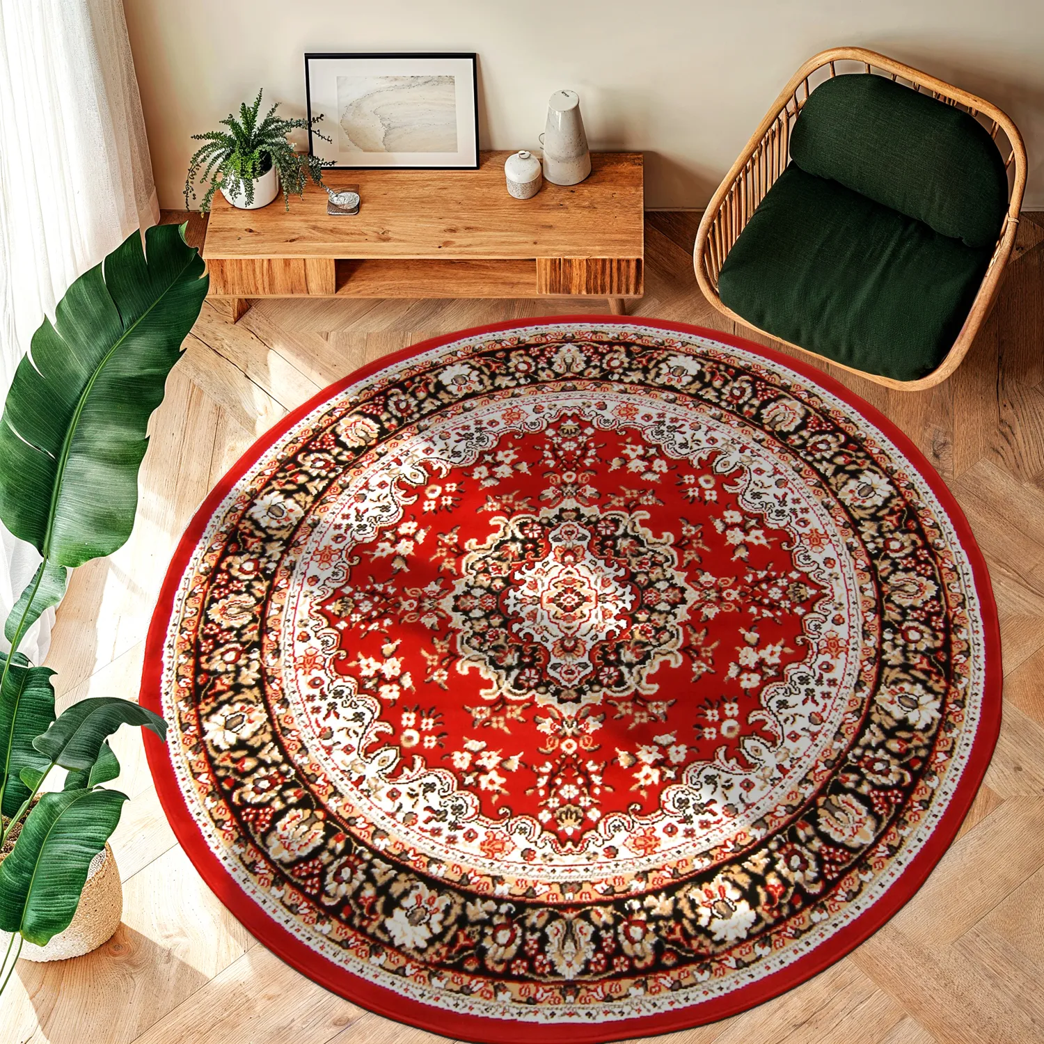 Rund Teppich - Peking (rot)