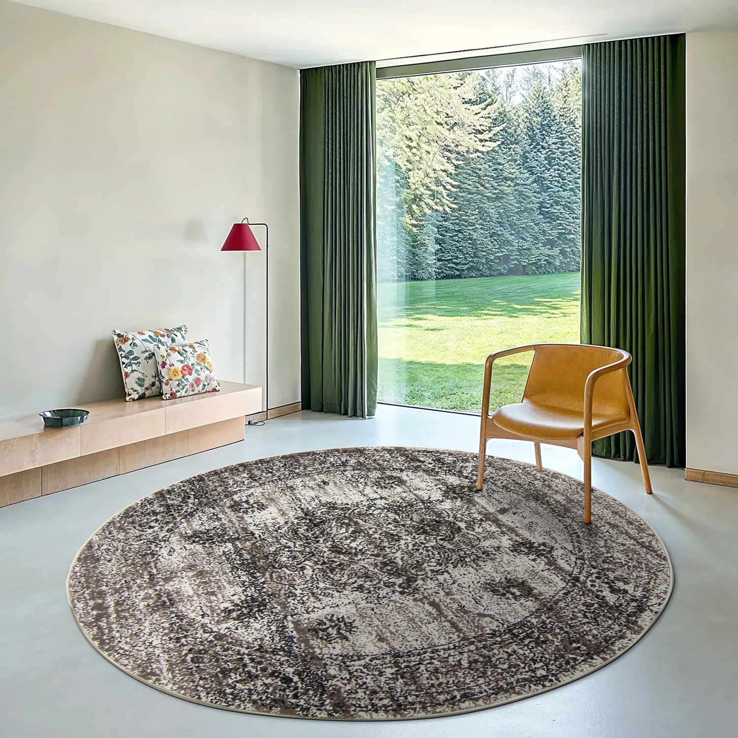 Rund Teppich - Peking Royal (grau)