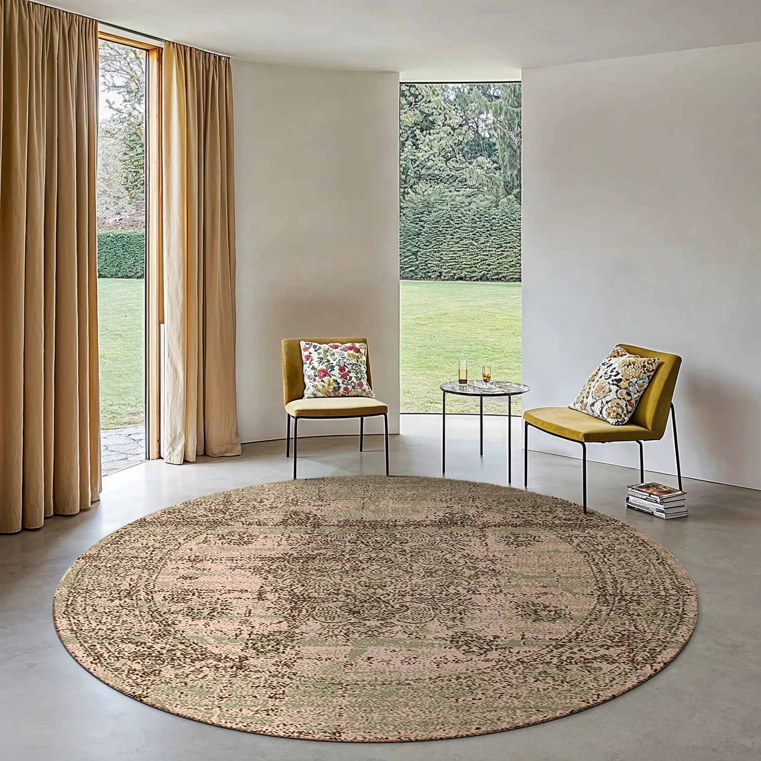 Rund Teppich - Peking Royal (rosa)