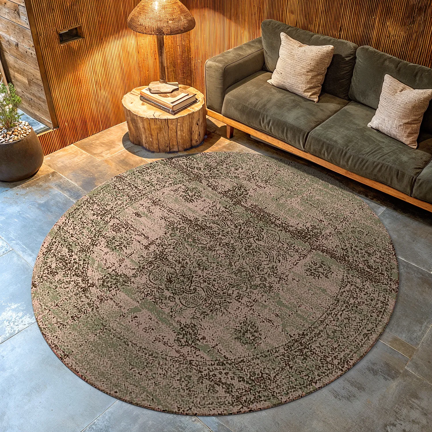 Rund Teppich - Peking Royal (rosa)