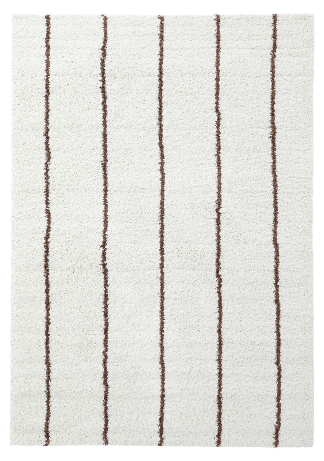 Hochflorteppiche - Eze (weiß/braun)