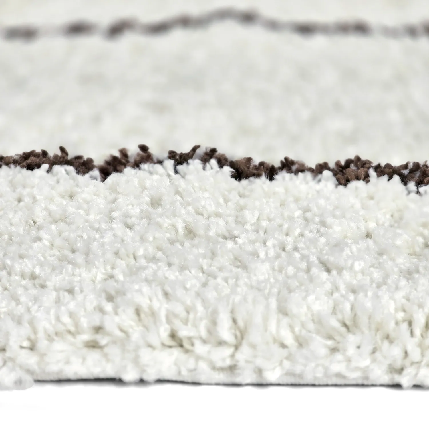 Hochflorteppiche - Eze (weiß/braun)