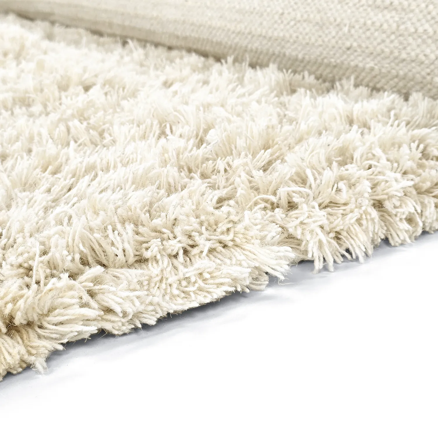 Hochflorteppiche - Fassale Hand Woven Wool Shaggy (weiß)