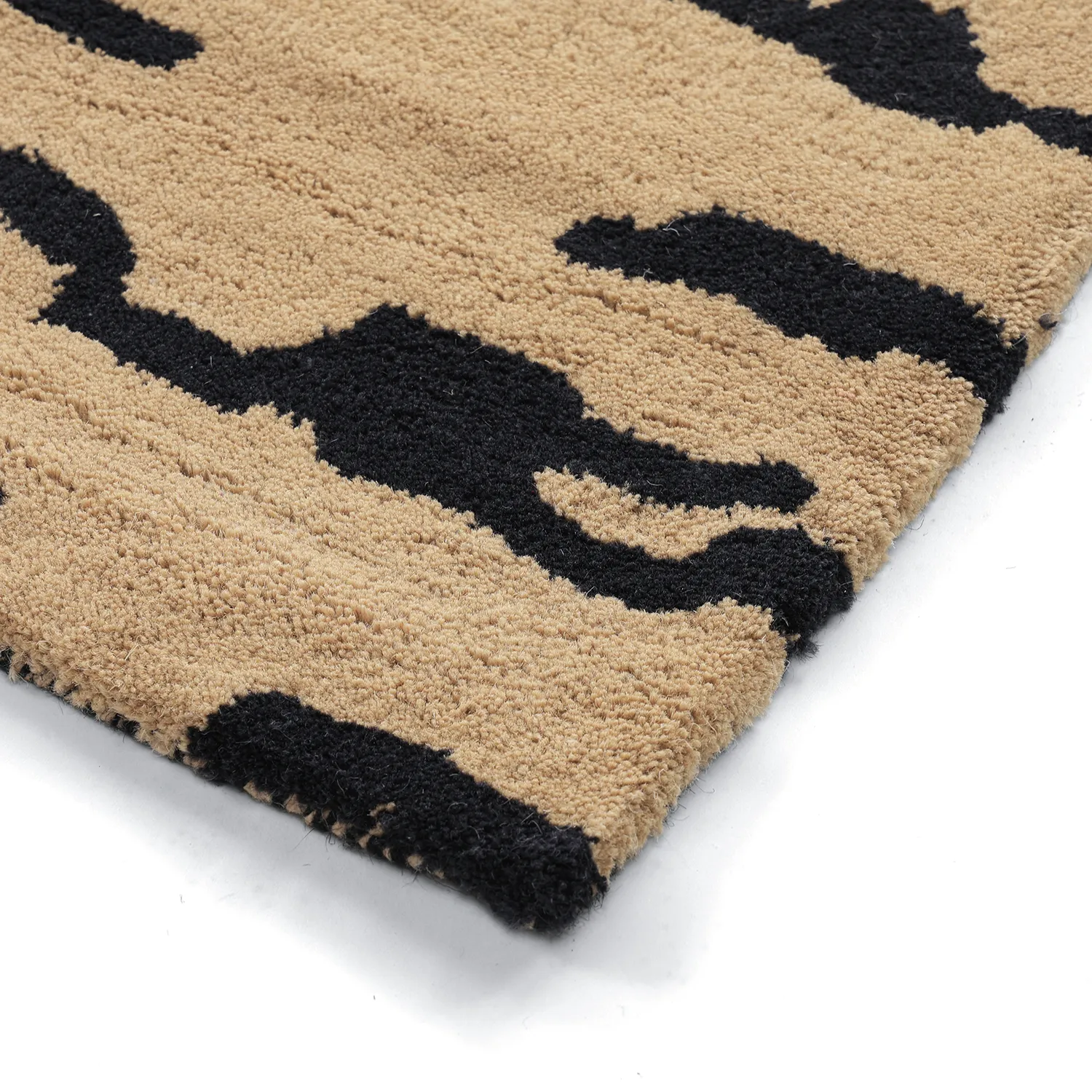 Hochflorteppiche - Zebra Tufted Wool Premium (beige/schwarz)