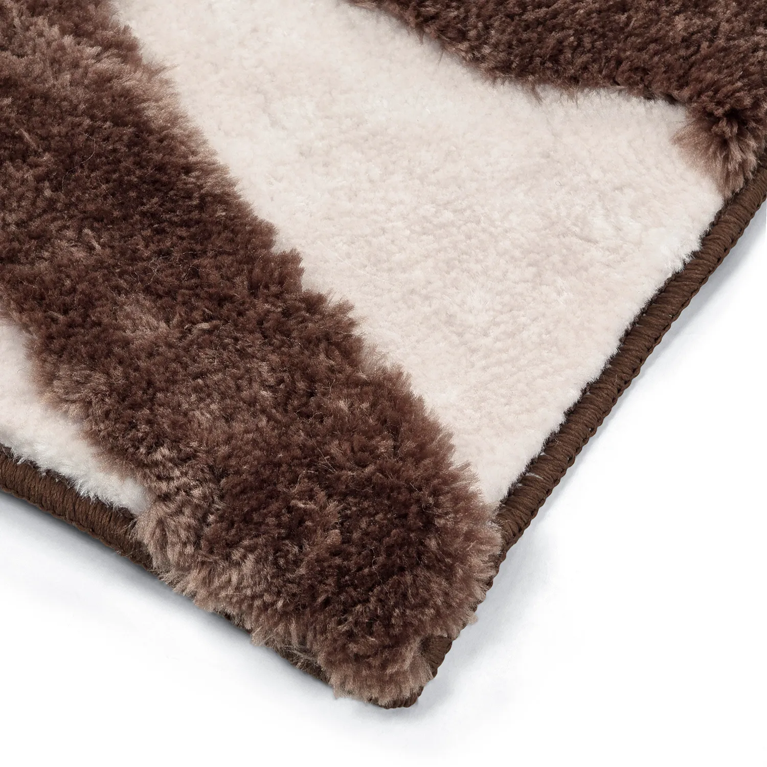 Hochflorteppiche - Akaba (braun/hellrosa)