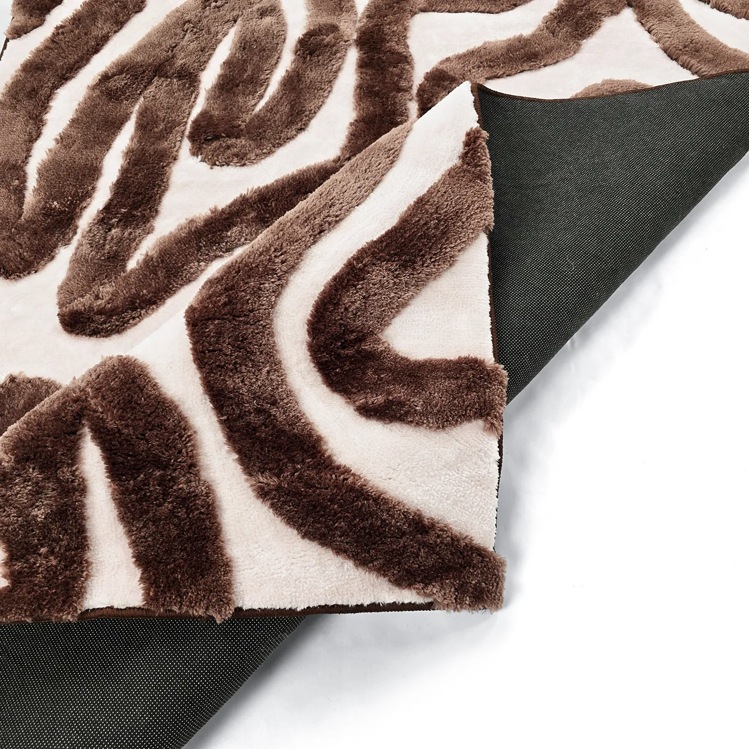 Hochflorteppiche - Akaba (braun/hellrosa)