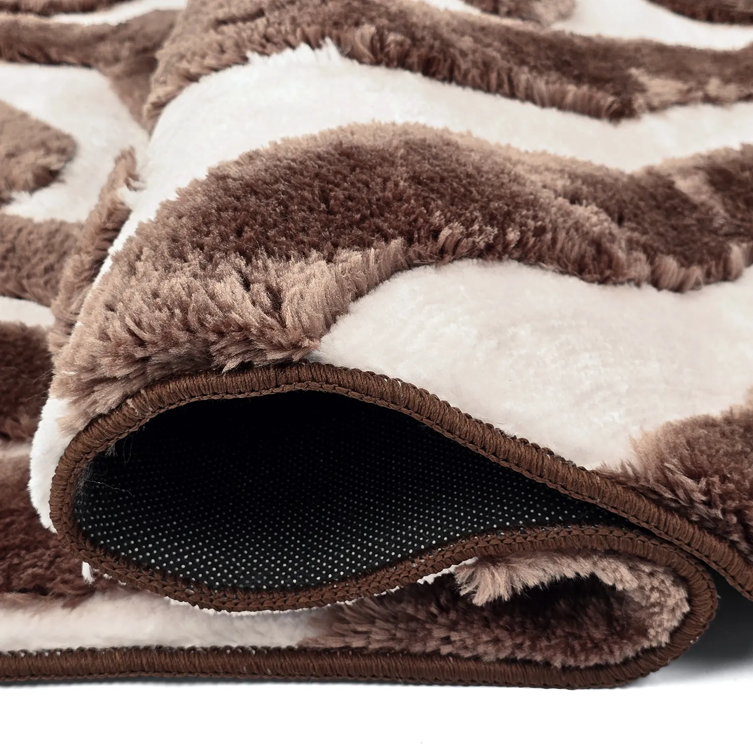 Hochflorteppiche - Akaba (braun/hellrosa)