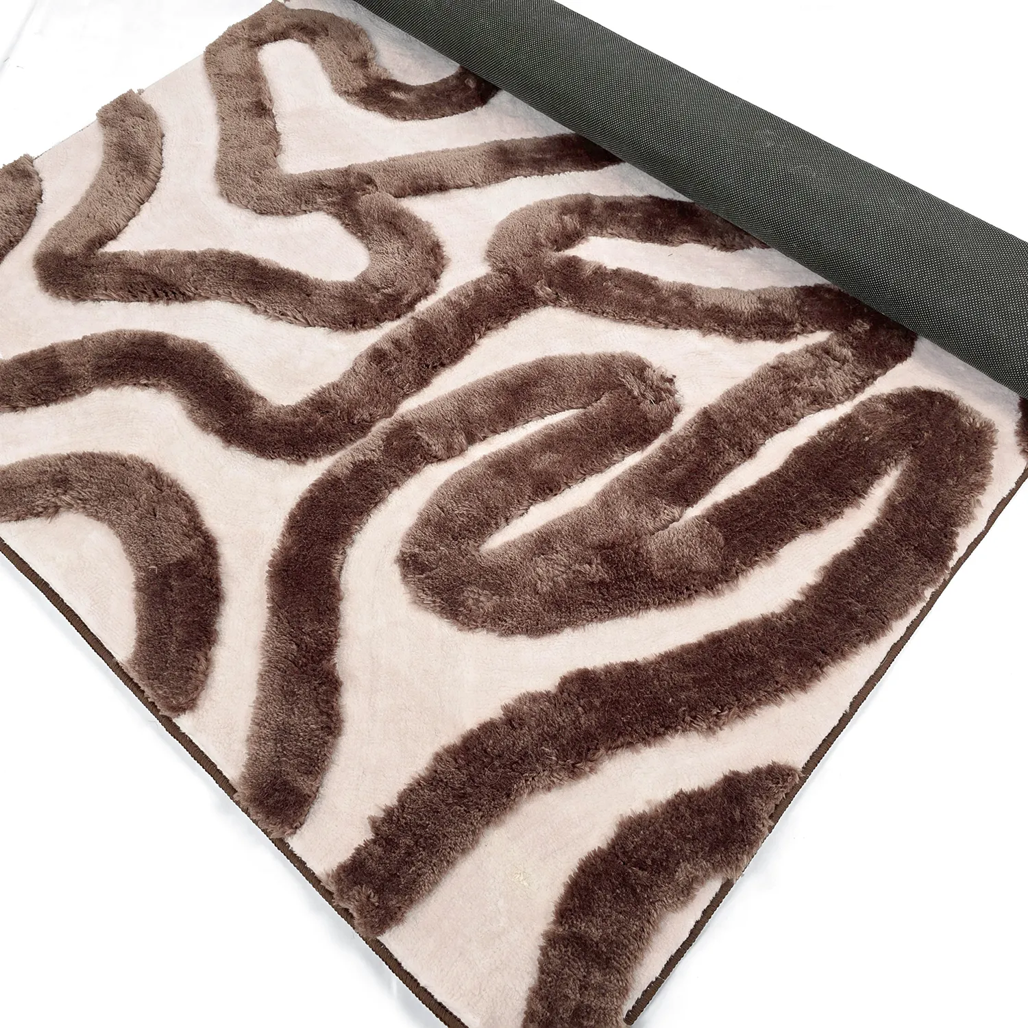 Hochflorteppiche - Akaba (braun/hellrosa)