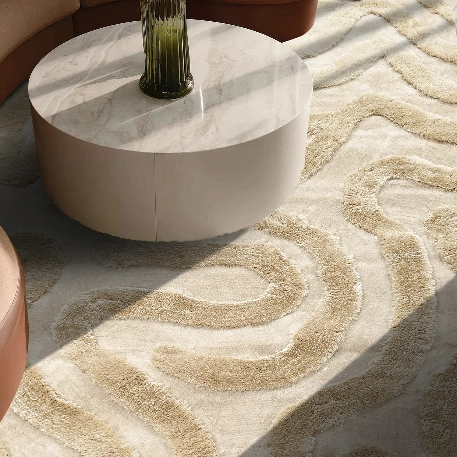 Hochflorteppiche - Akaba (creme/beige)