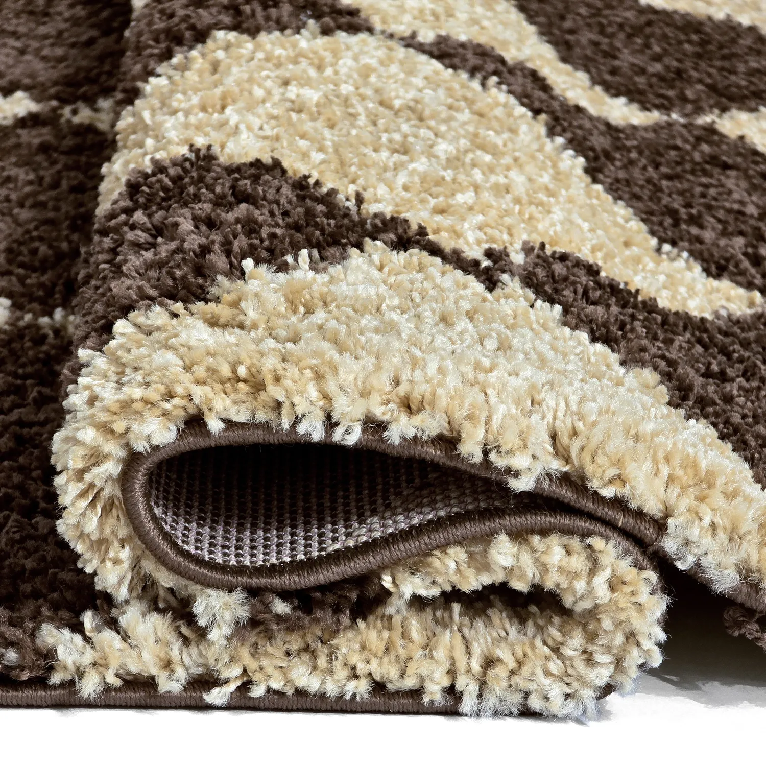 Hochflorteppiche - Albi (braun/beige)