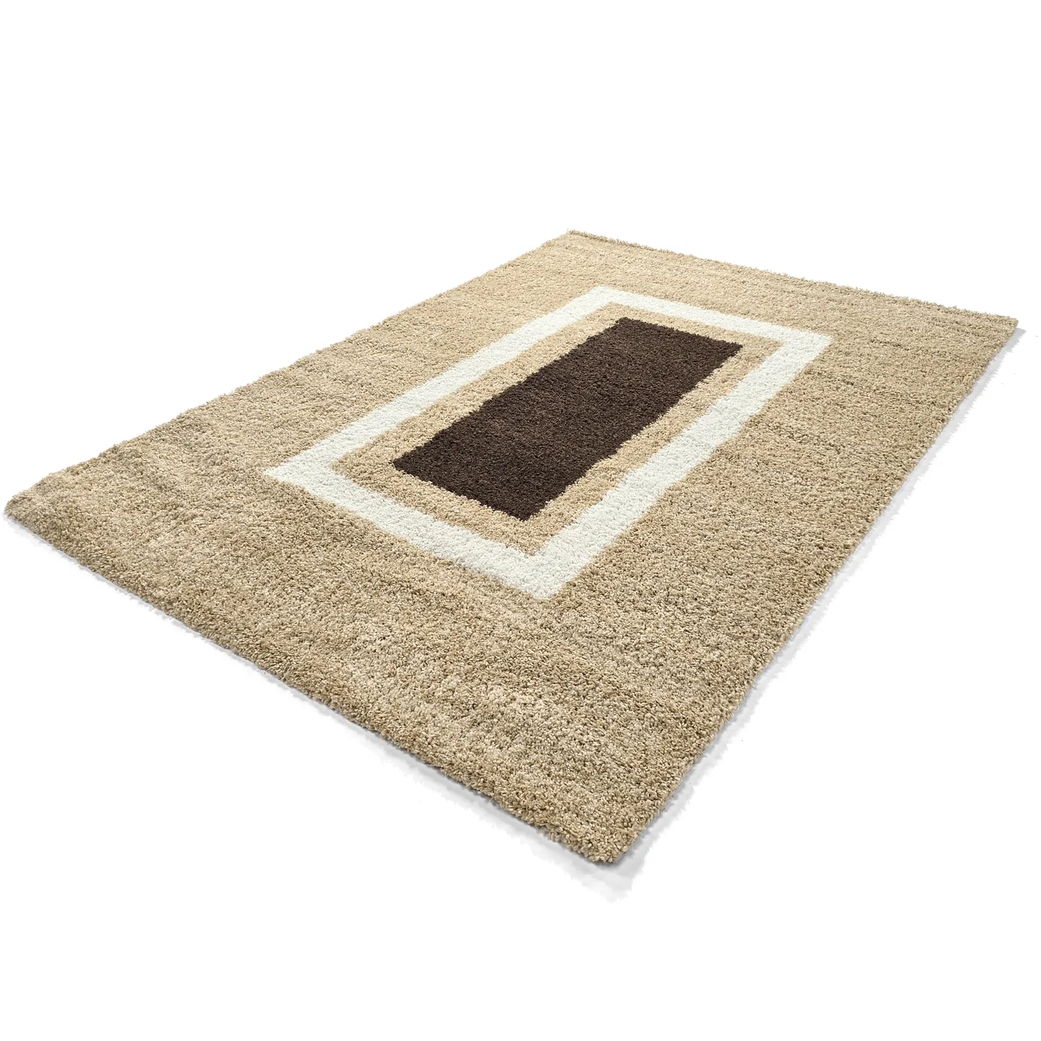 Hochflorteppiche - Alsace (beige/weiß/braun)