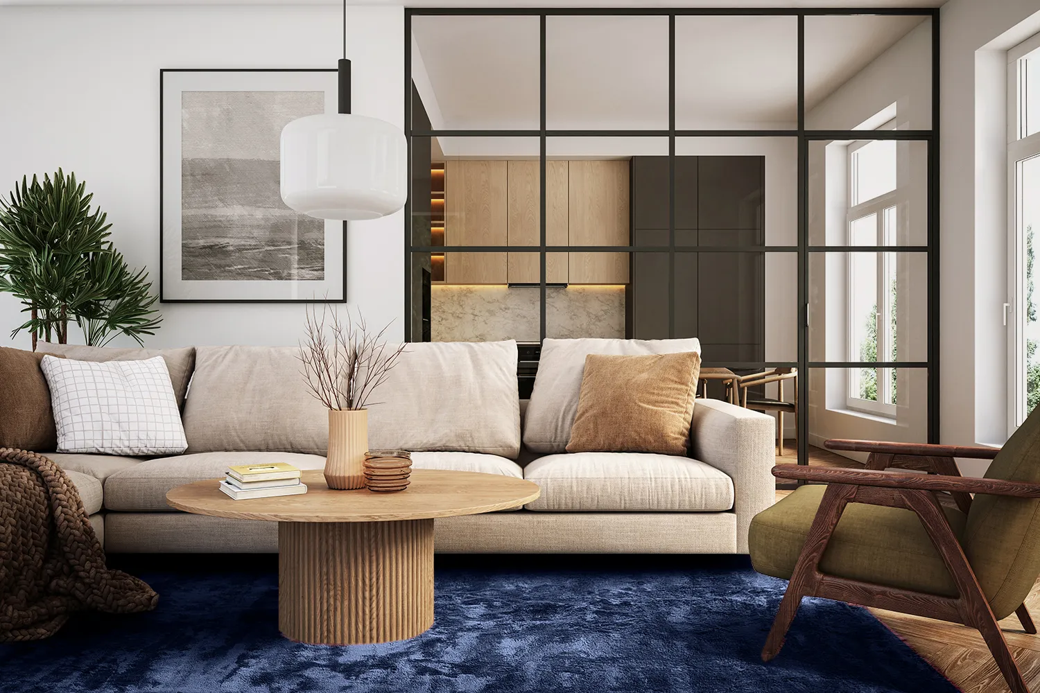 Hochflorteppiche - Aranga Super Soft Fur (dunkelblau)