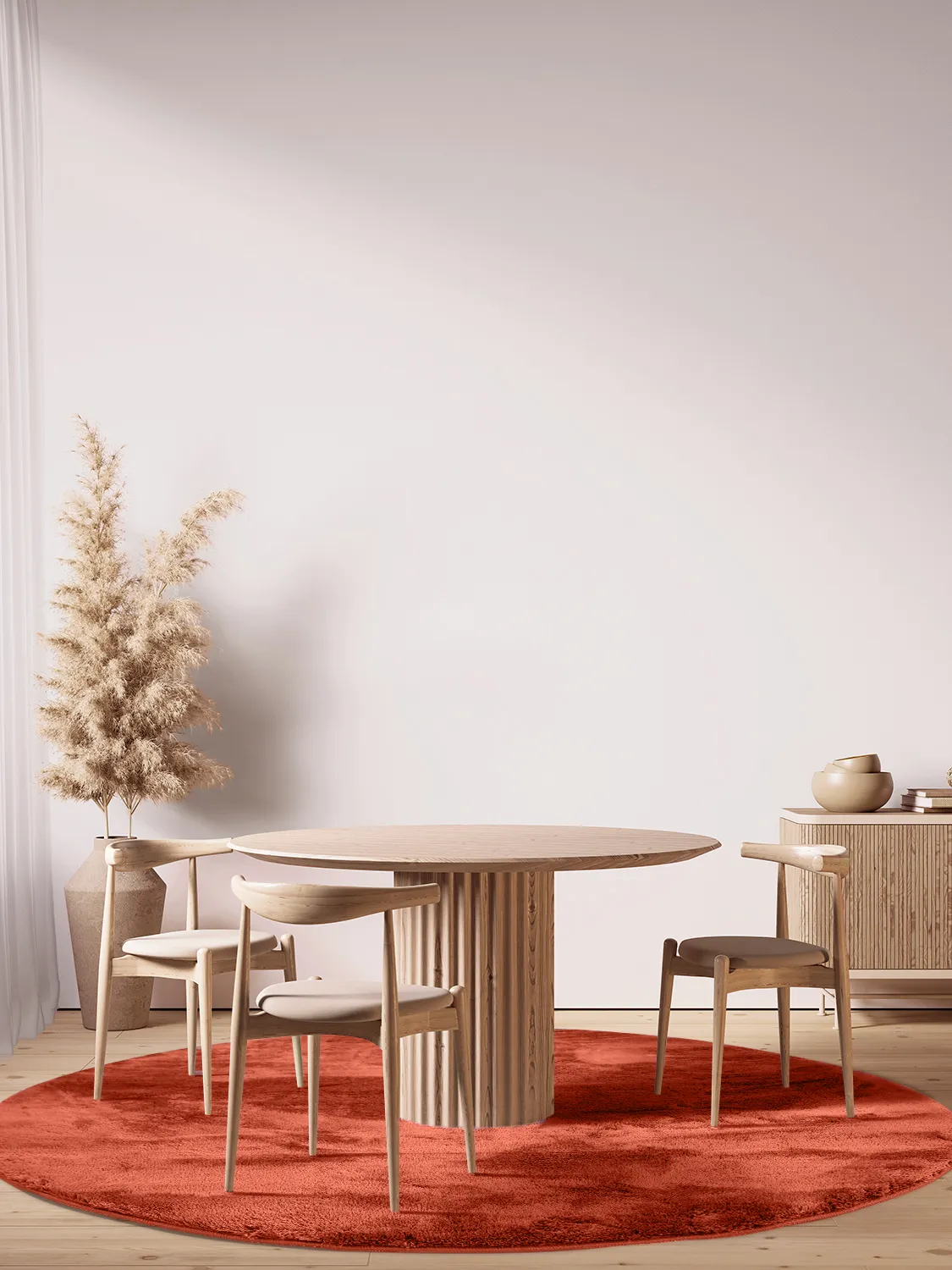 Tapis ronds - Aranga Super Soft Fur (rouge)