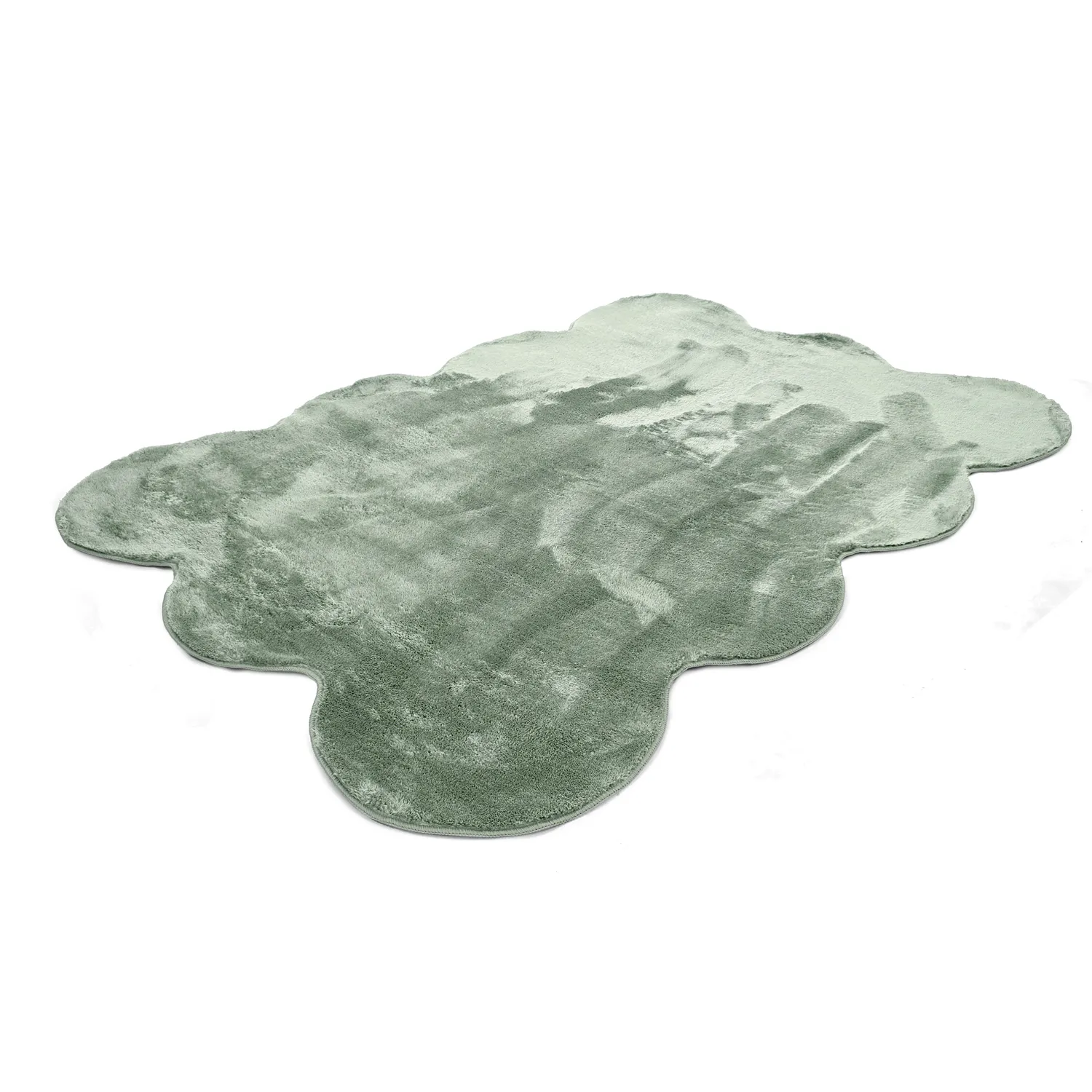 Welligem Hochflorteppich - Aranga Super Soft Fur (grün)