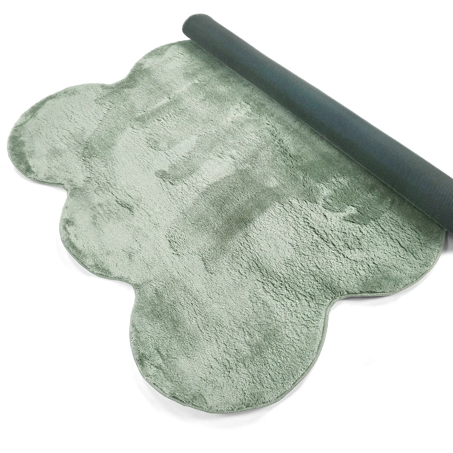 Welligem Hochflorteppich - Aranga Super Soft Fur (grün)