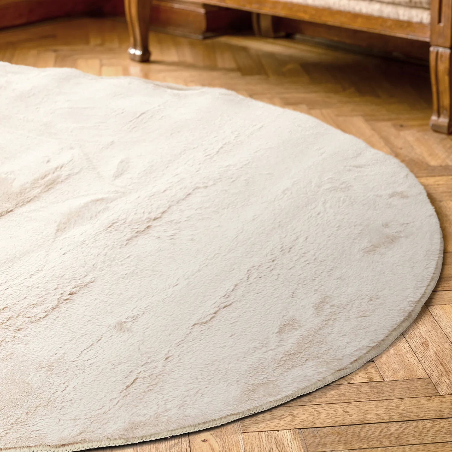 Ovaler Hochflorteppich - Aranga Super Soft Fur (beige)