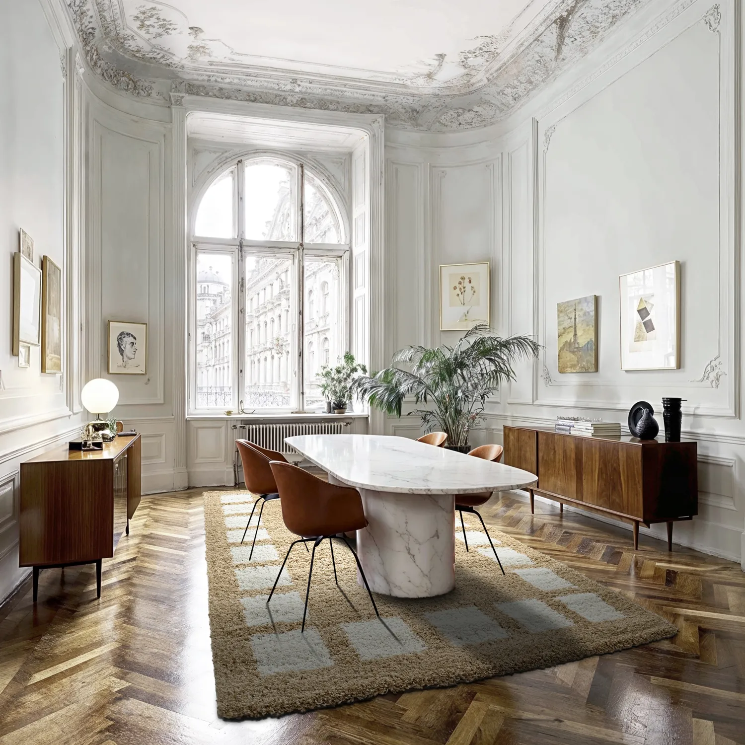 Hochflorteppiche - Asilah (beige/weiß)